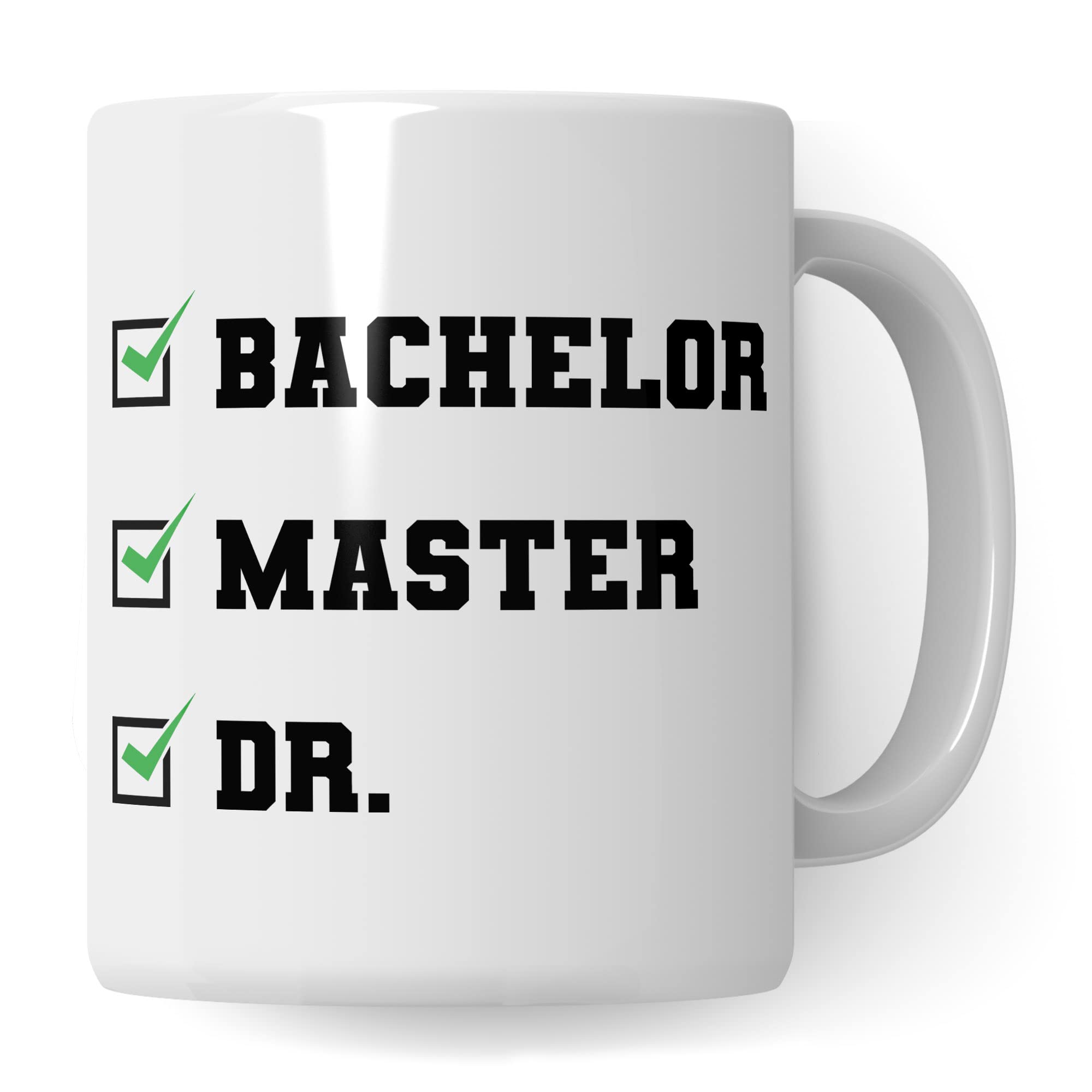 Doktortitel Tasse, Kaffebecher mit Spruch lustig, Doktor Geschenk, Kaffeetasse Humor Witz Geschenkidee für Doktorarbeit, Doktorin Teetasse Dr. Becher