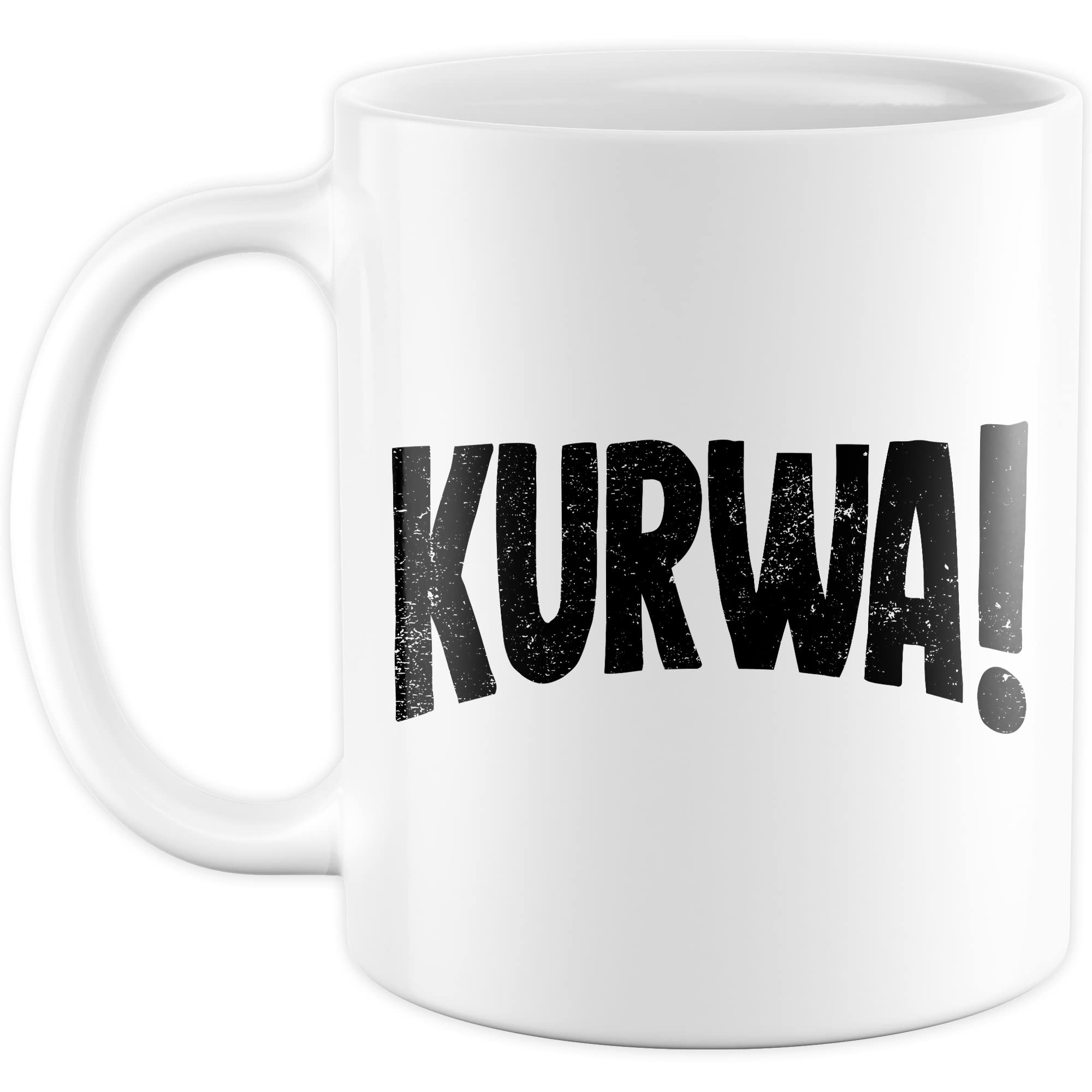 Kurwa Tasse lustige Kaffeetasse mit Spruch polnisch Kaffee-Becher Polen Witz kurwa mac Geschenkidee Pole Polin Geschenk Ostblock Polnisch Sarkasmus Schimpfwort Beleidigung Sprache