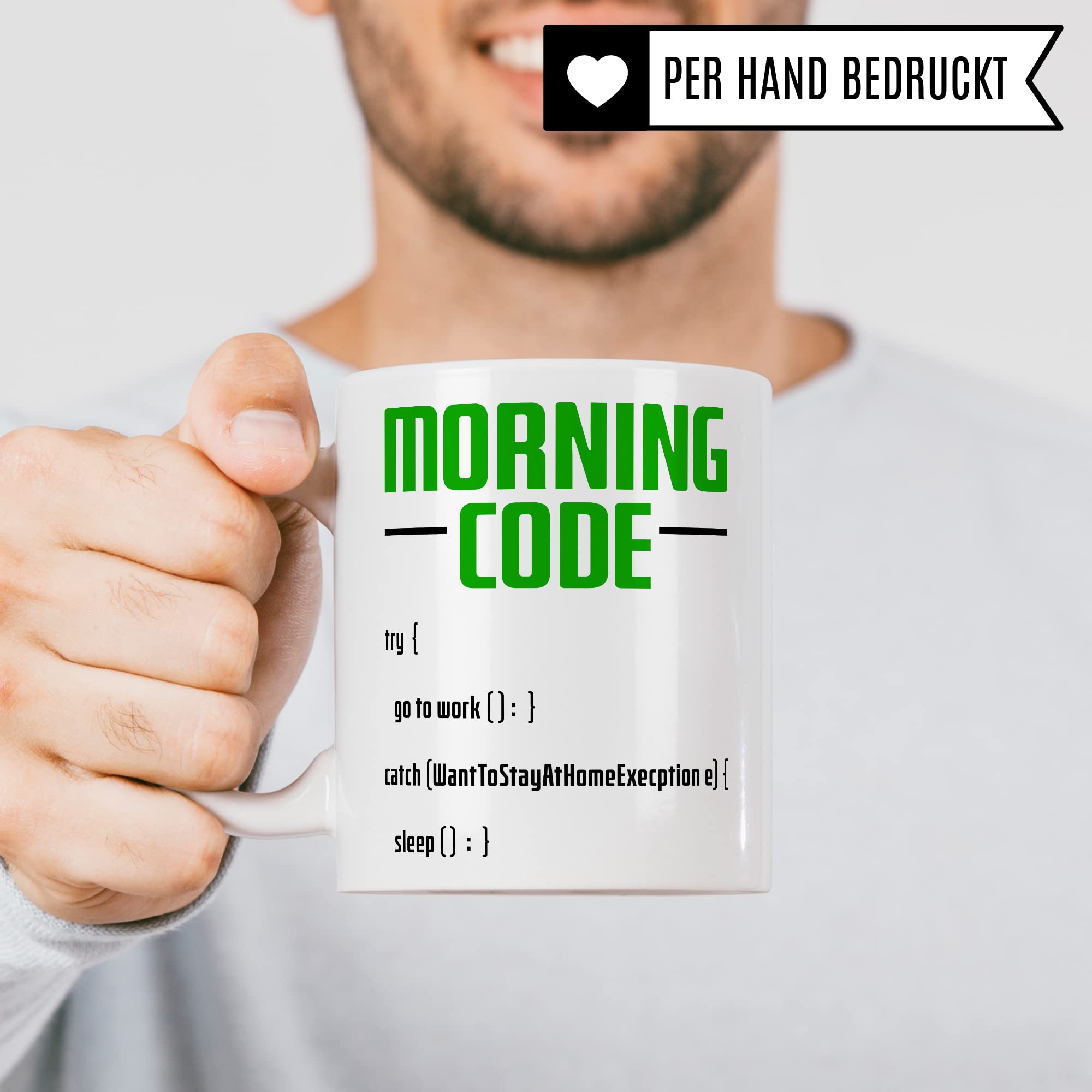 Informatiker Tasse Kaffeetasse Informatik-Student Morning Code Programmieren Kaffee-Becher lustig Geschenk Sarkasmus Geschenkidee Programmierer