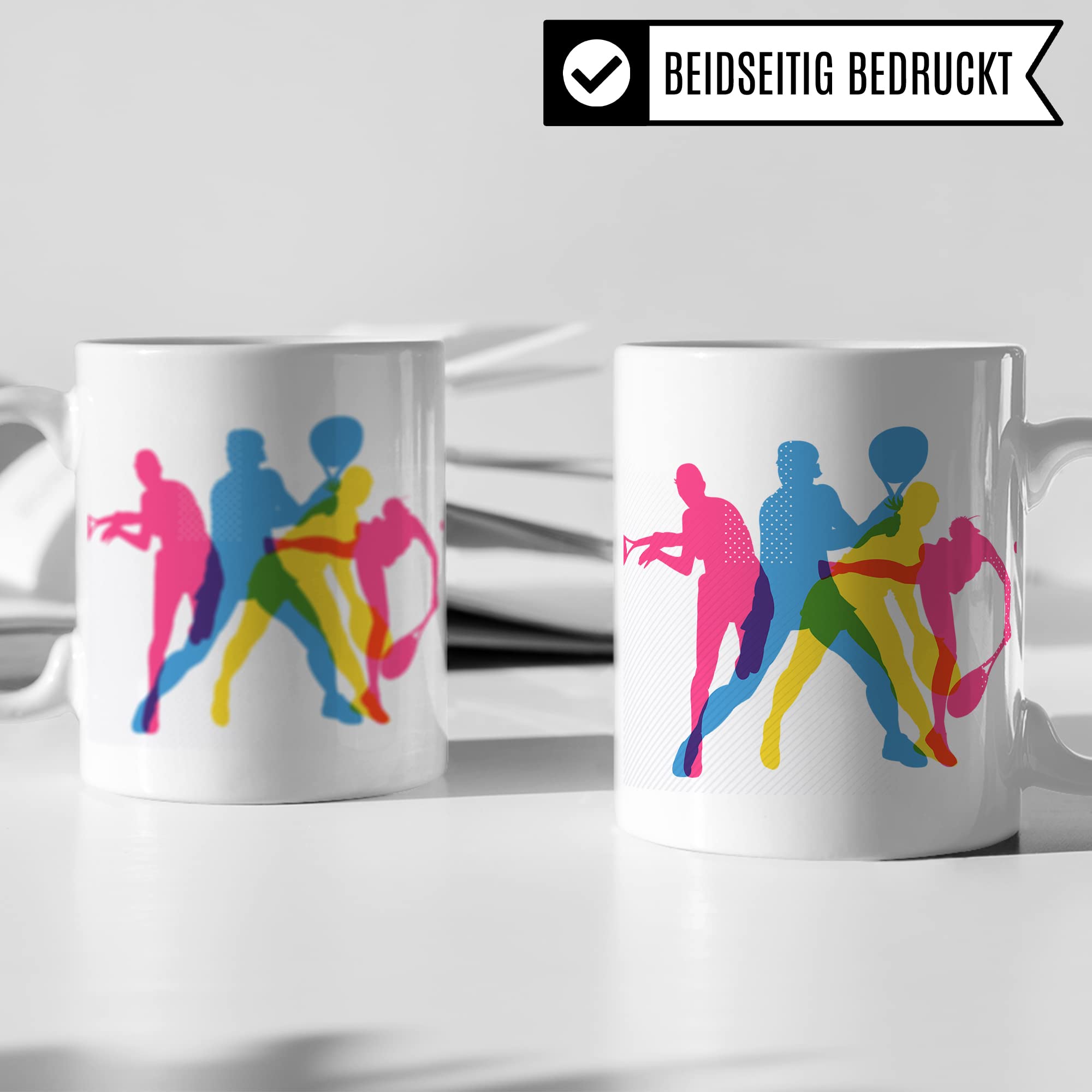Tasse Tennis-Motiv, Geschenk Tennisspieler Tennis-Spielerin Grafik, Geschenkidee Tennisprofi Tennisliebhaber Spielpartner Kollegen, Kaffeetasse Kaffebecher