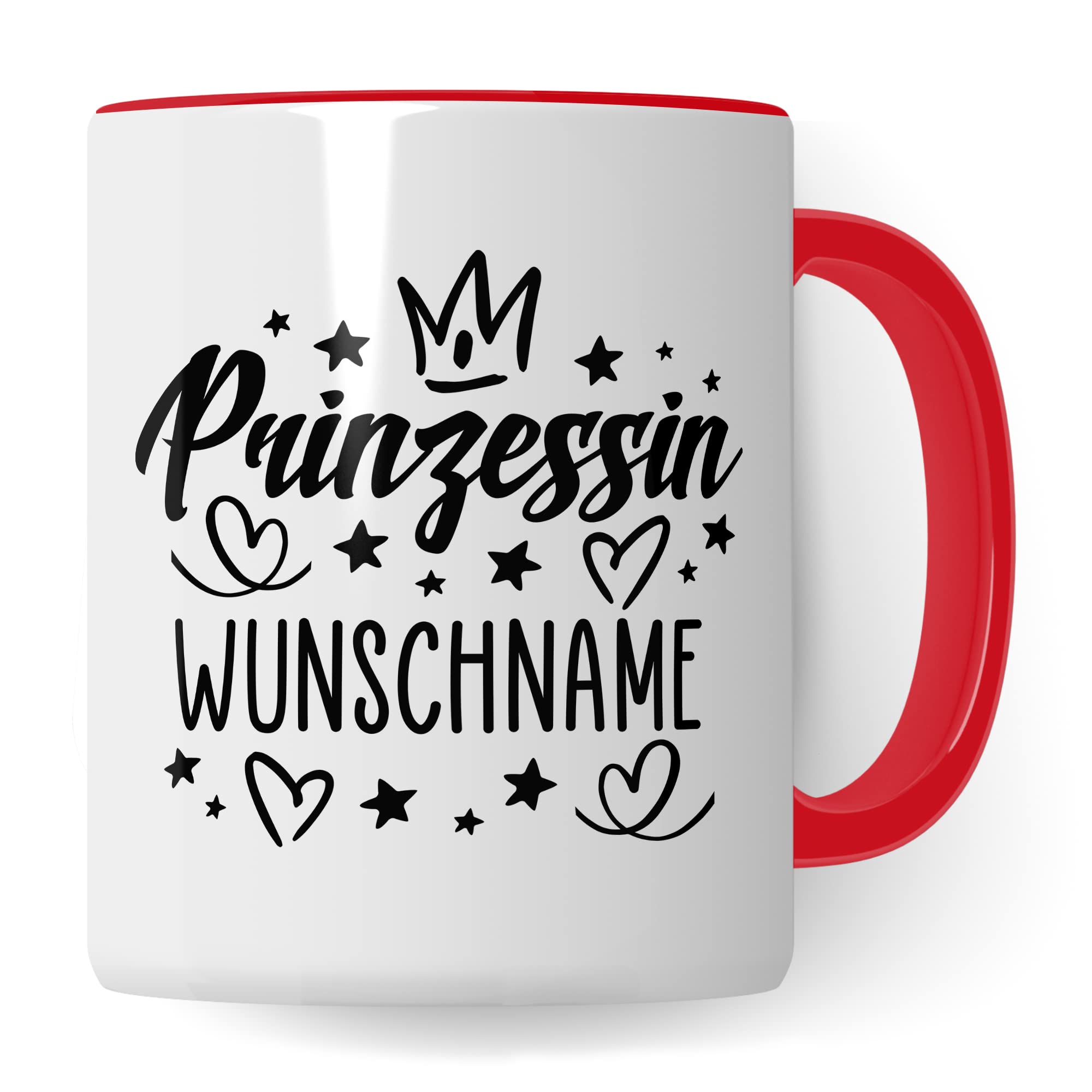 Prinzessin Tasse personalisierbar Geschenk für Mädchen Prinzessinnen Deko Geburtstag Custom Geschenkidee princess Kindergeburtstag Prinzesschen Tasse mit Wunschname