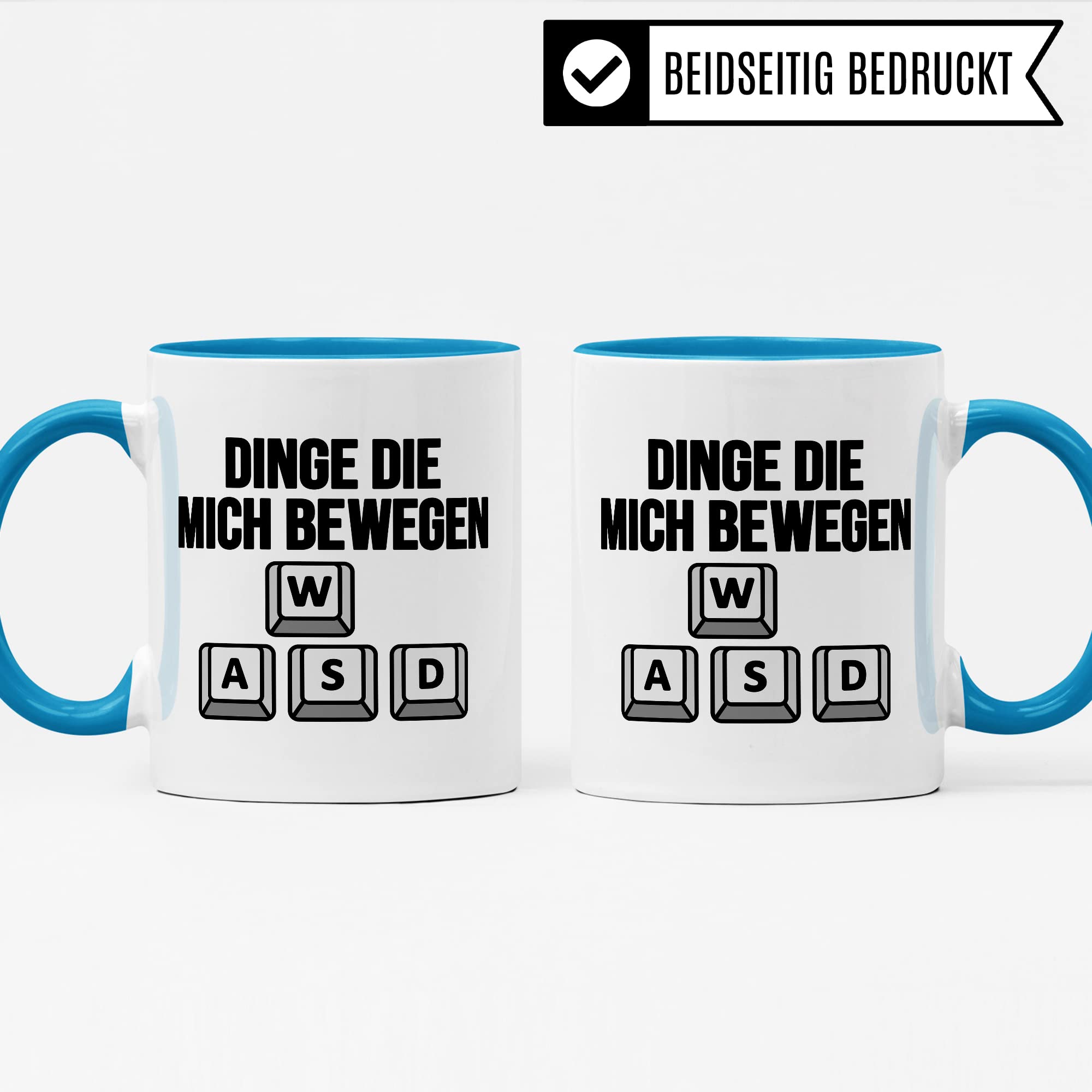 Gaming Tasse, Dinge die mich bewegen Kaffeetasse für Gamer Zocker Computerspieler Kaffee-Becher Geschenk Geschenkidee Nerd Teetasse mit Spruch lustig Gaming-Fans Computer-Spiele zocken