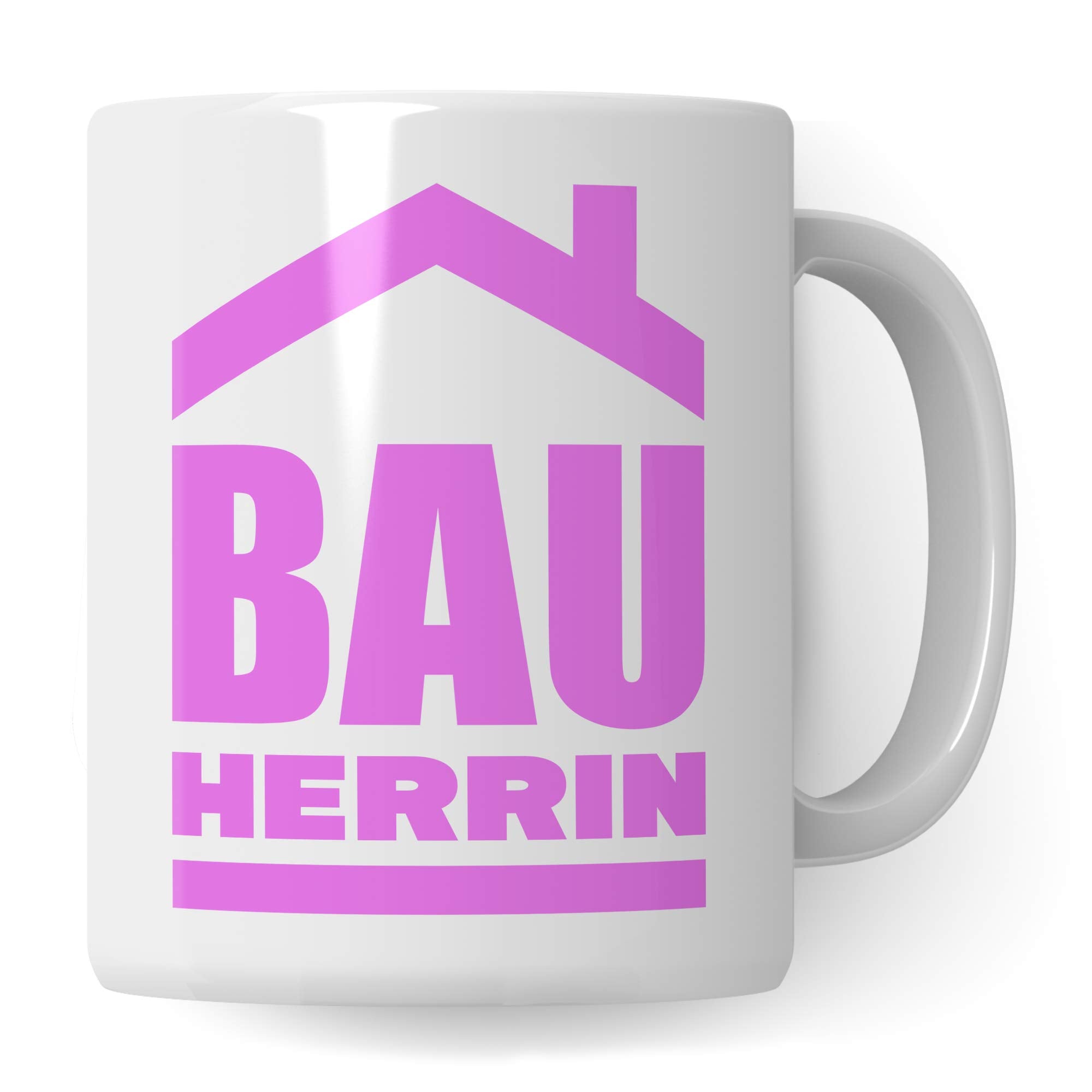 Pagma Druck Tasse Bauherrin, Geschenke zum Richtfest Mitbringsel, Becher Einweihungsfeier Einweihung Bauherr Frau, Geschenkideen zum Richtfest, Baustelle Häuslebauer Hausbau Humor