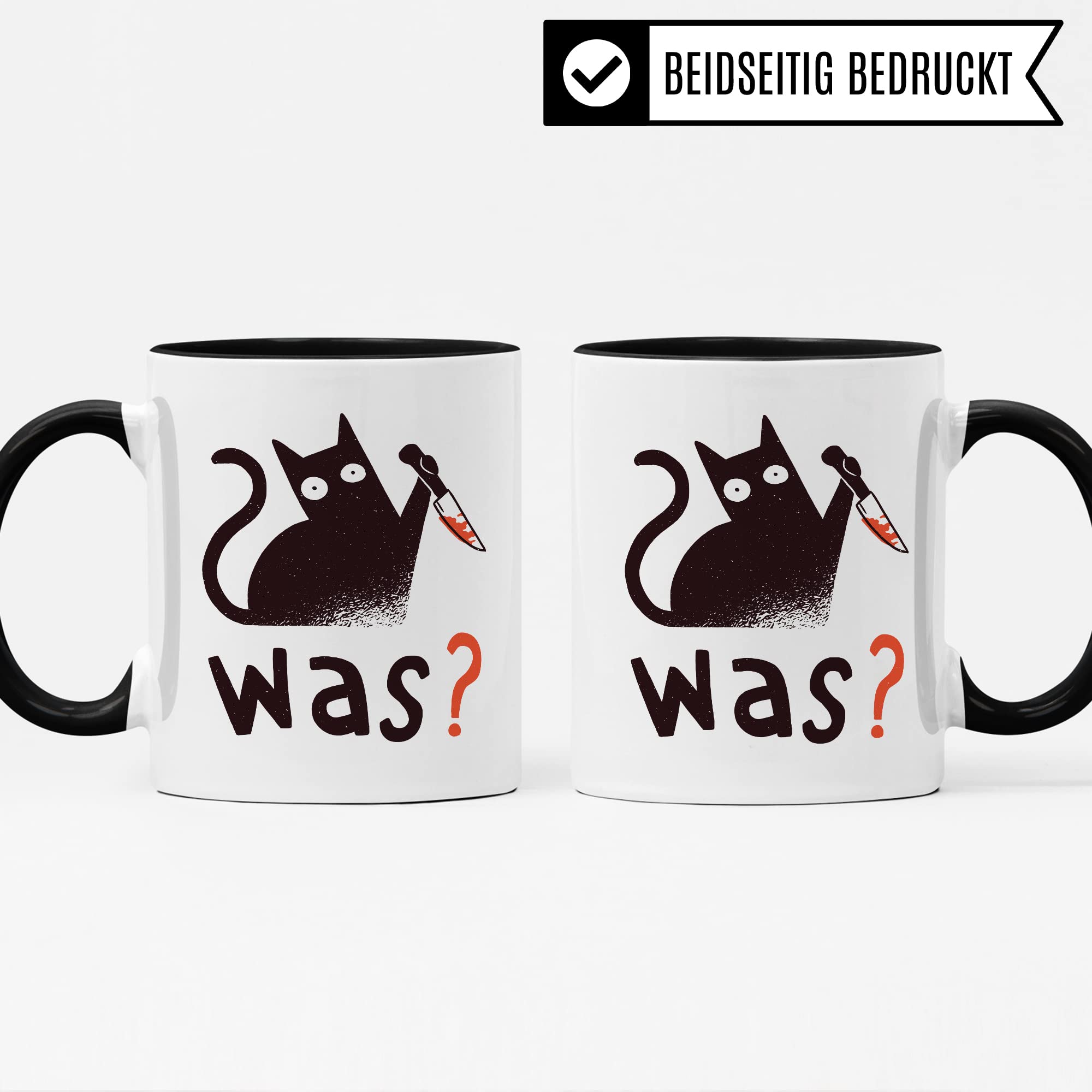 Tasse Katzen-Motiv, schwarzer Humor Geschenk Katzenliebhaber, sarkastisches Katzen-Tasse Motiv, Geschenk Kollegen, lustige Katze Kater Katzenfreund Büro-Tasse Sarkasmus