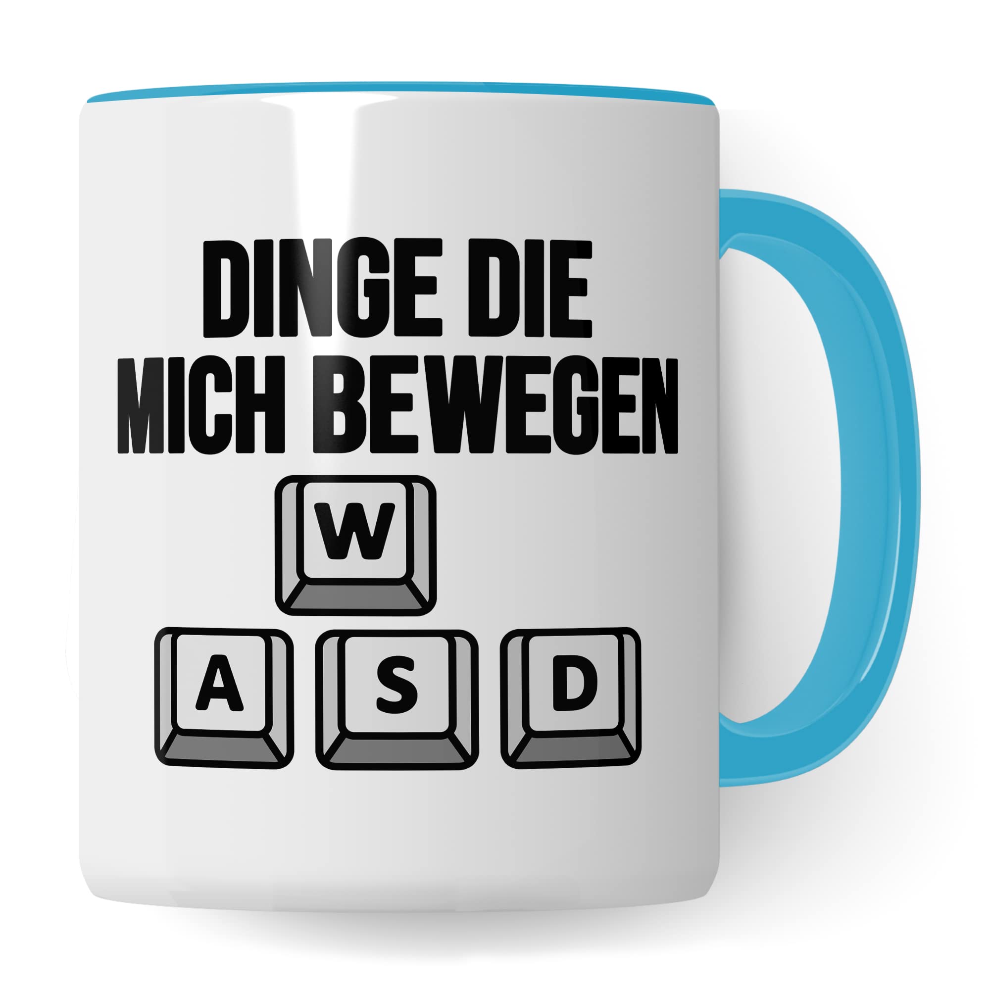 Gaming Tasse, Dinge die mich bewegen Kaffeetasse für Gamer Zocker Computerspieler Kaffee-Becher Geschenk Geschenkidee Nerd Teetasse mit Spruch lustig Gaming-Fans Computer-Spiele zocken