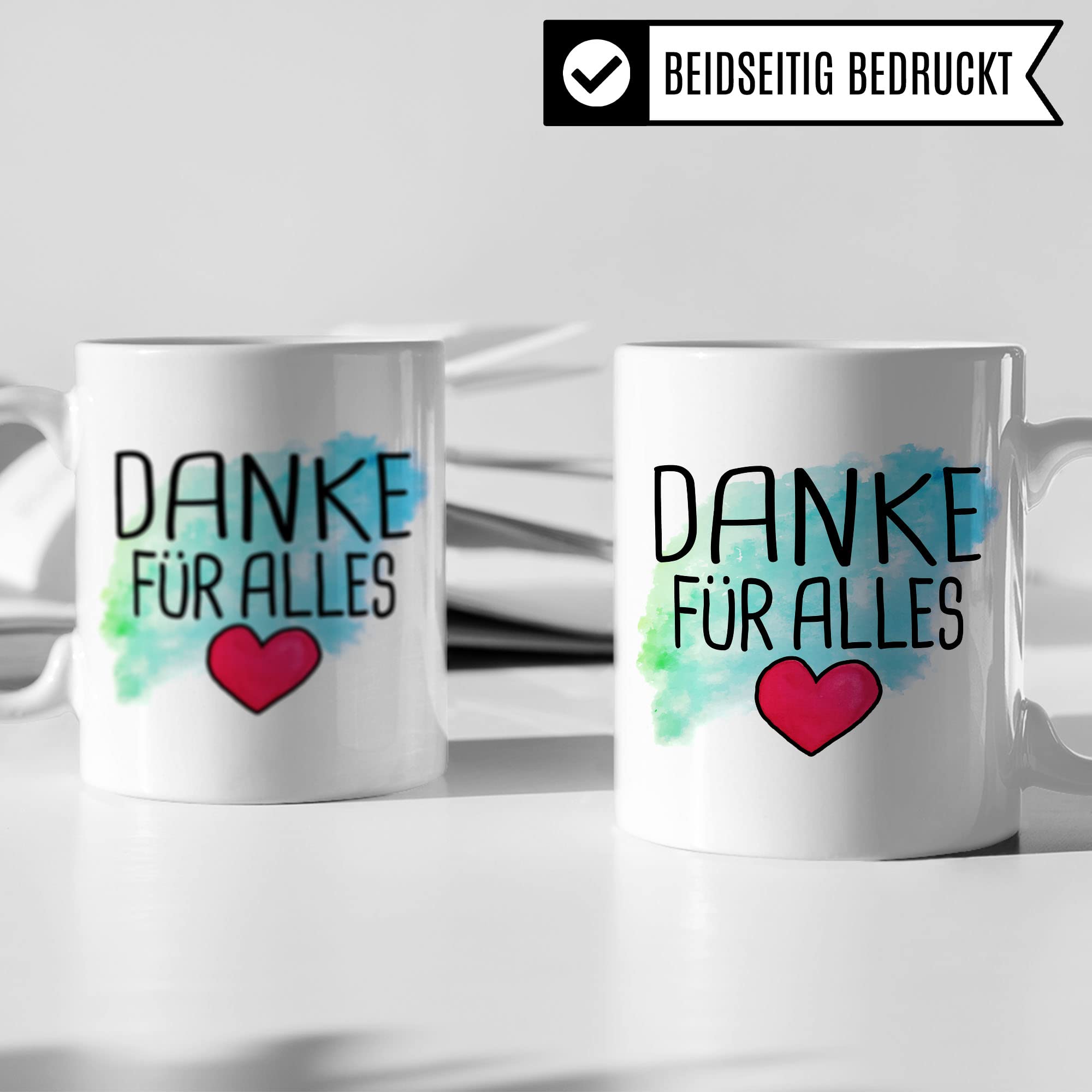 Danke für Alles Geschenk Tasse Dankeschön Wasserfarbe Geschenk Kaffeetasse Dankeschön Kleinigkeit Dankessprüche Mama Frauen Kollegin Teetasse Freundin Kaffee-Becher