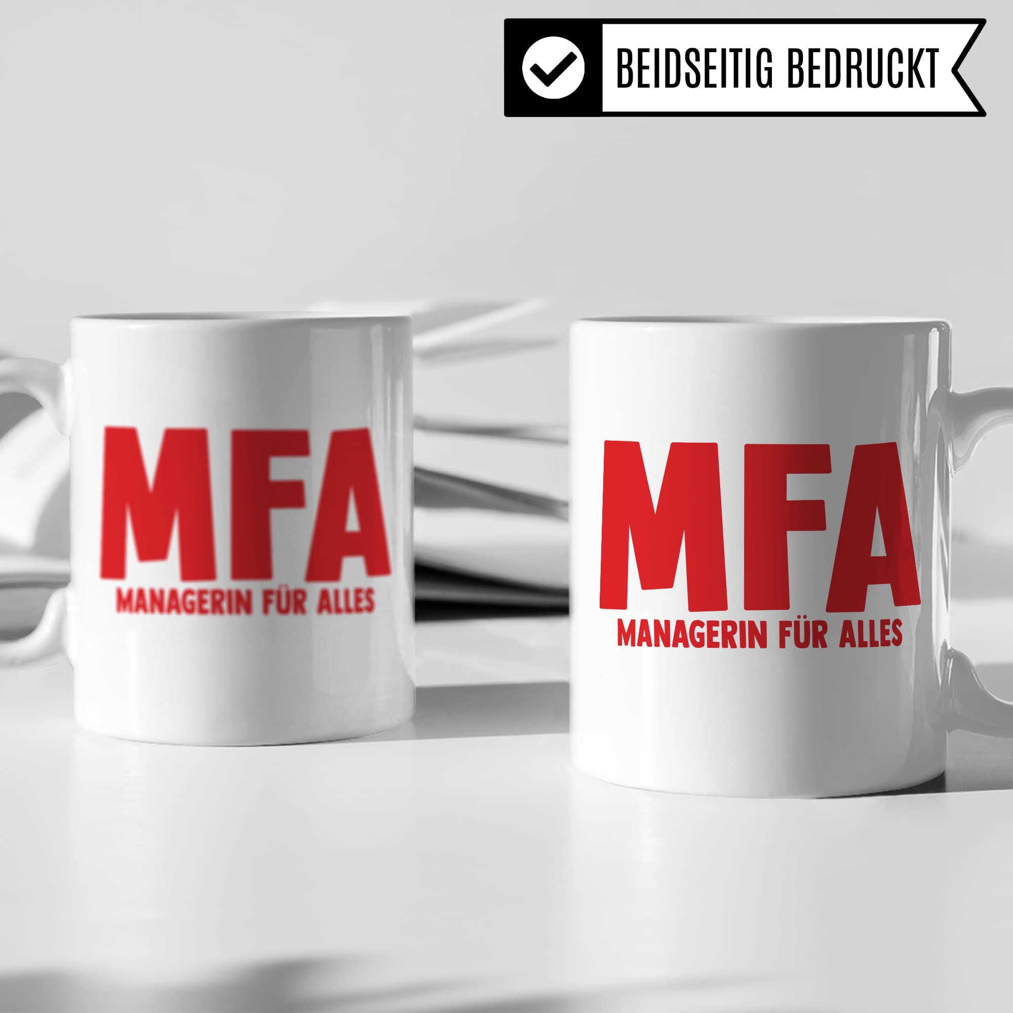 MFA Tasse, MFA - Managerin für alles, Krankenschwester Geschenk Arzthelferin Medizinische Fachangestellte Arzthelferin Kaffee-Becher Medizin Gesundheit