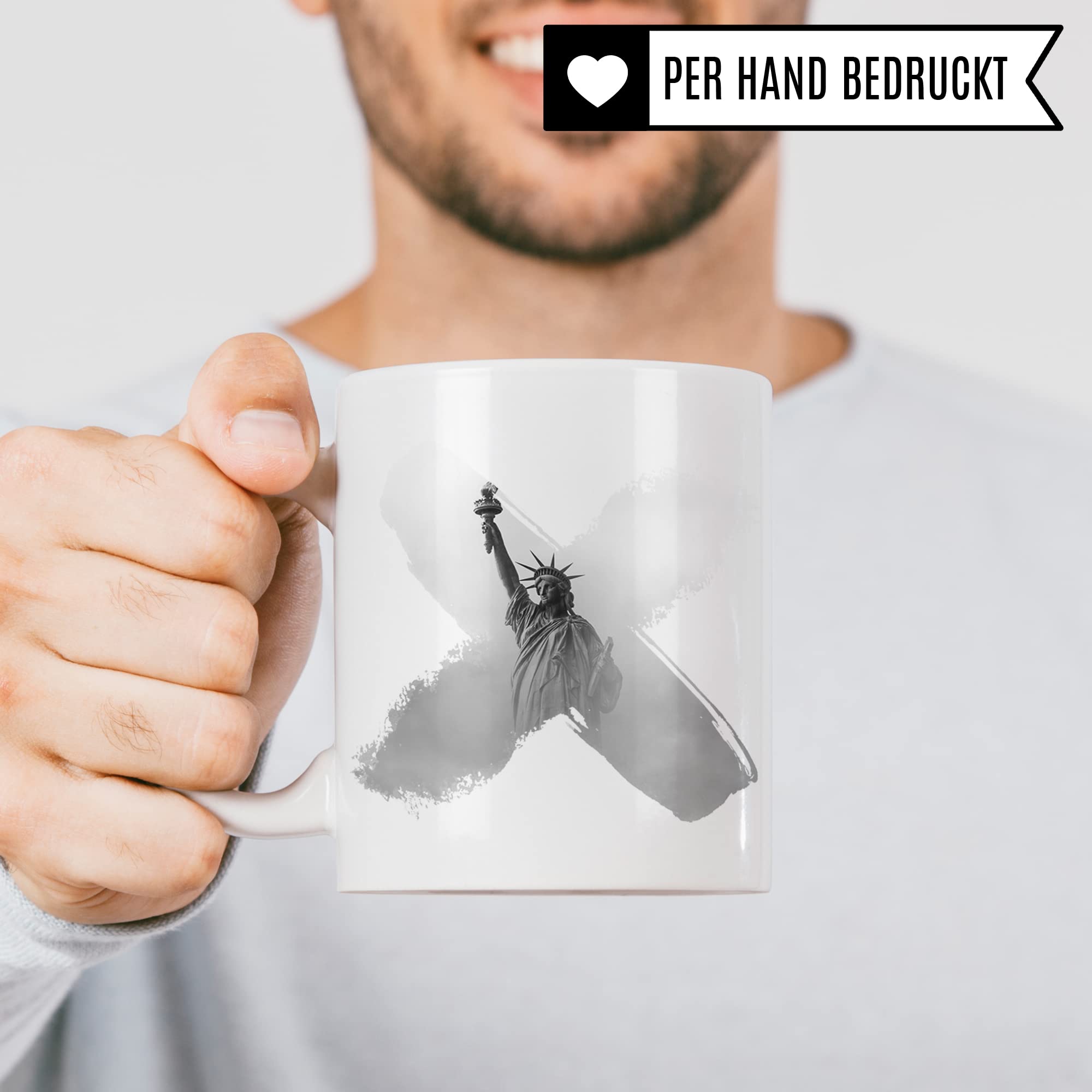 New York Tasse, USA Kaffeetasse Geschenk für Reise Kaffeebecher Kinder Frauen Männer, Amerika NYC Geschenkidee Freiheitsstatue Becher