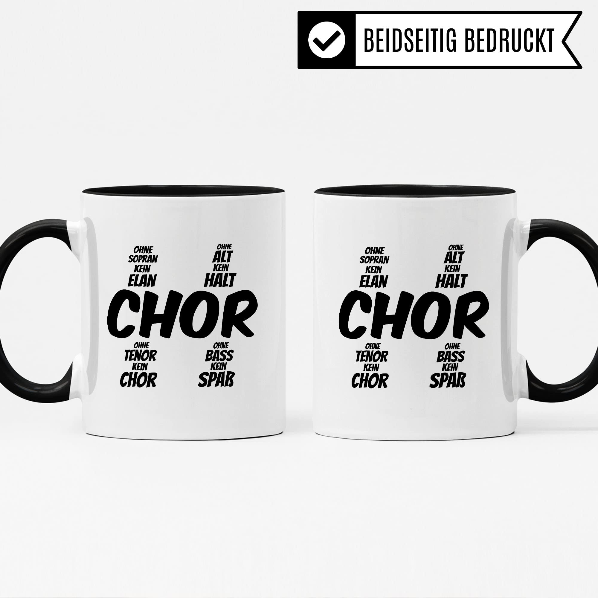 Chor Tasse Geschenkidee Sopran Alt Tenor Bass Kaffeetasse Geschenk für Sänger Sängerin Kaffeebecher Chorprobe Becher