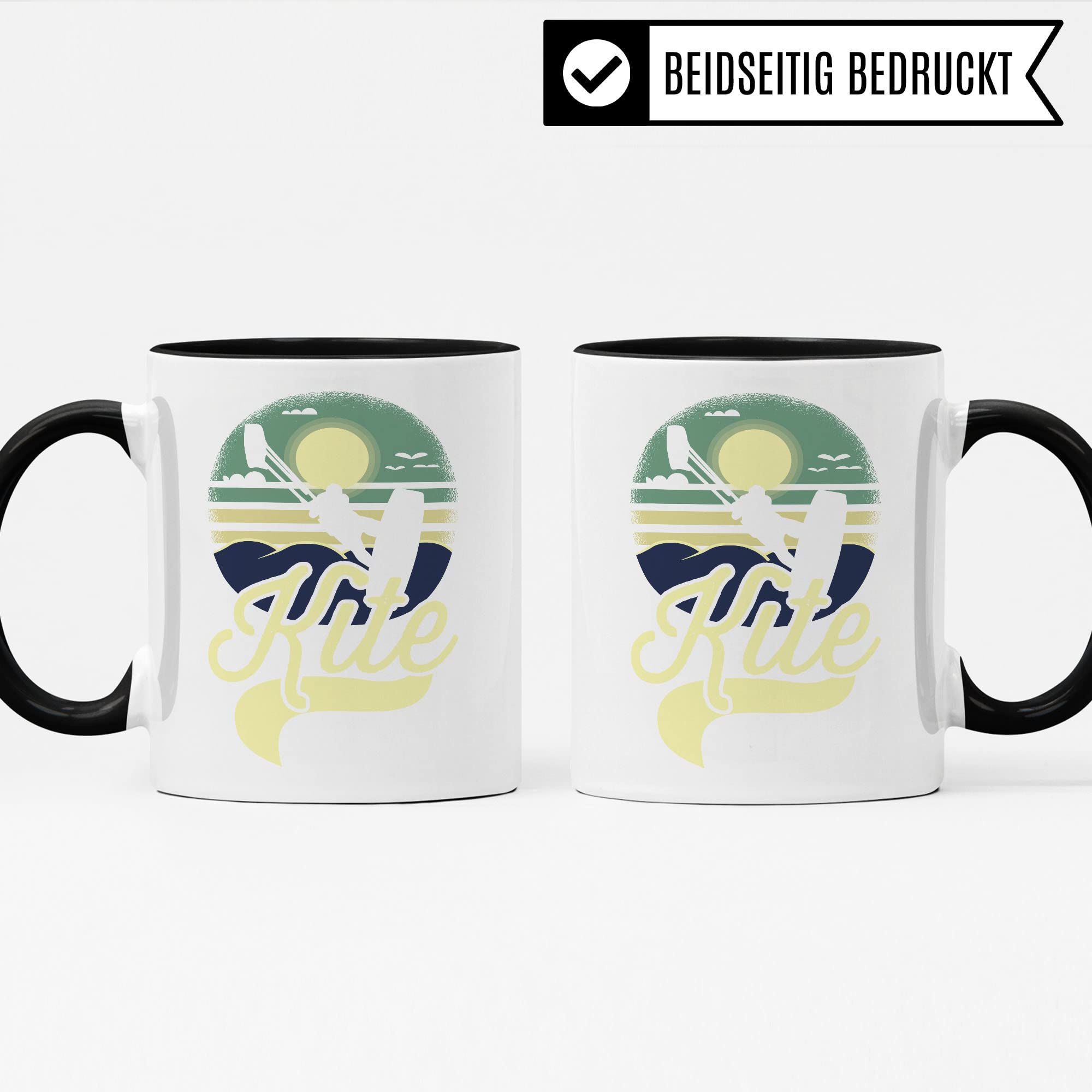 Kite Tasse Geschenkidee Kiten Kaffeetasse Geschenk für Kiter Kaffeebecher Surf Becher