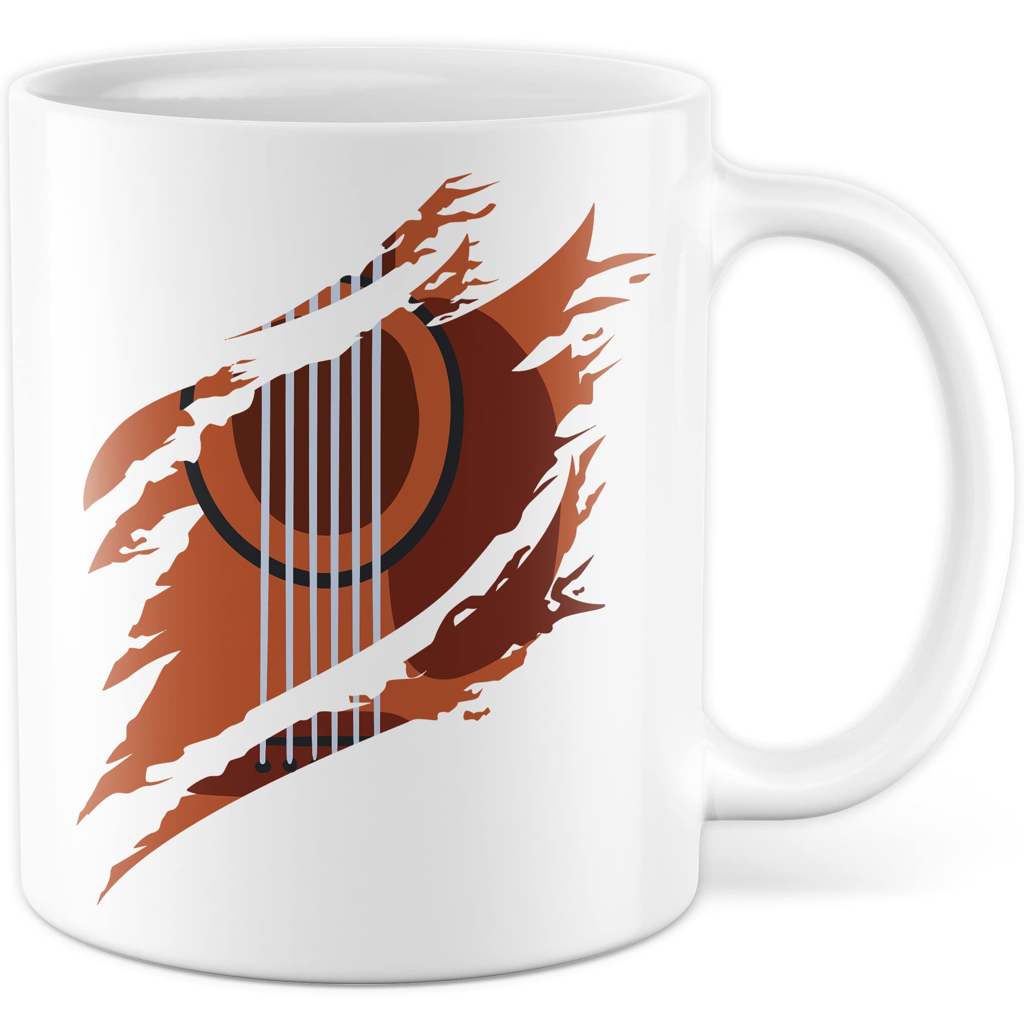 Gitarre Tasse Geschenk Gitarre-Motiv Geschenkidee Gitarrist Kaffee-Becher Kaffeetasse Gitarristin Teetasse Musiker Instrument Akustikgitarre E-Gitarre