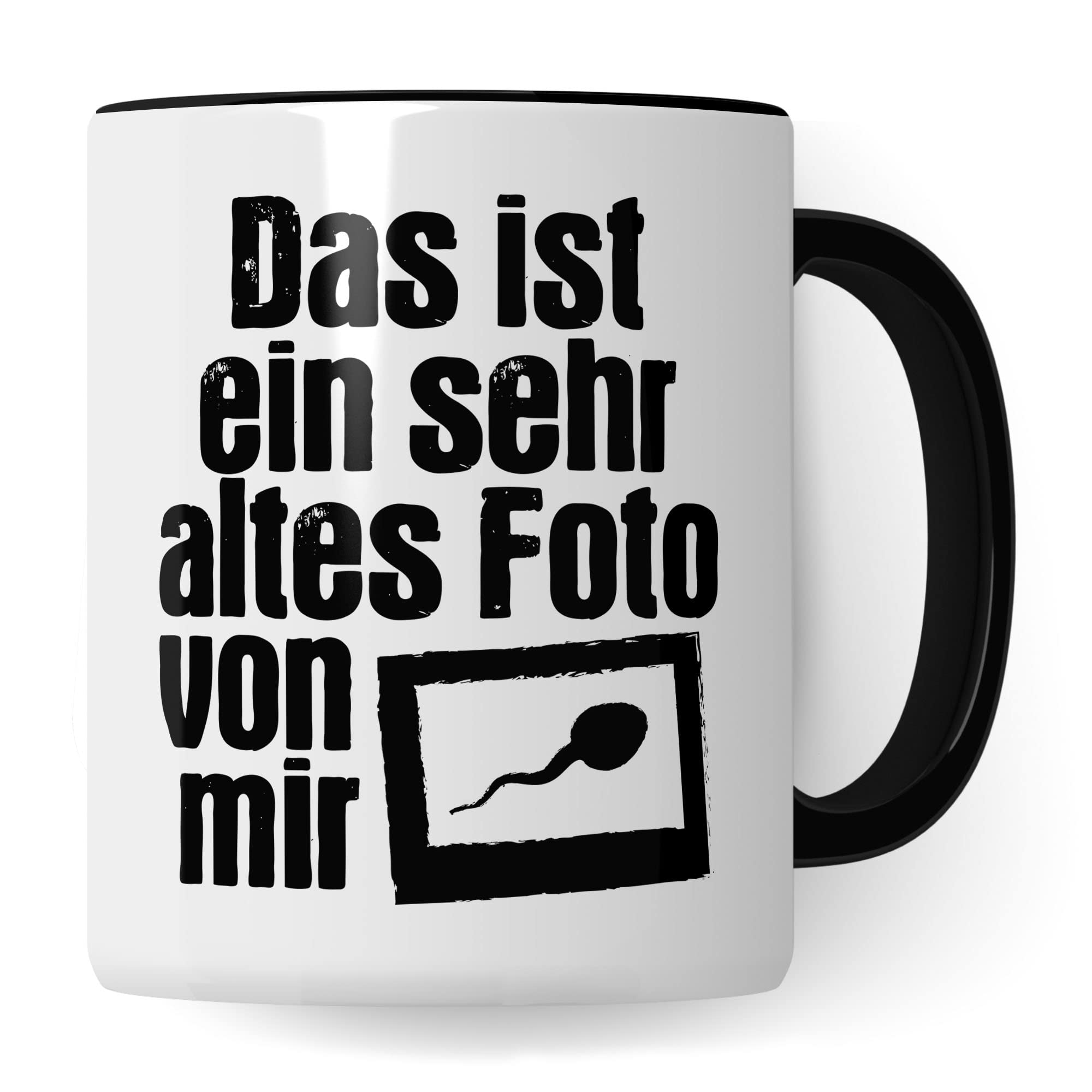 Lustige Tasse mit Spruch, Das ist ein sehr altes Foto von mir Spruch, Geschenk für Lehrer Kollegen Arbeiter, Kaffeetasse lustig, Sarkasmus, sarkastische Spruch Humor Witz Geschenkidee