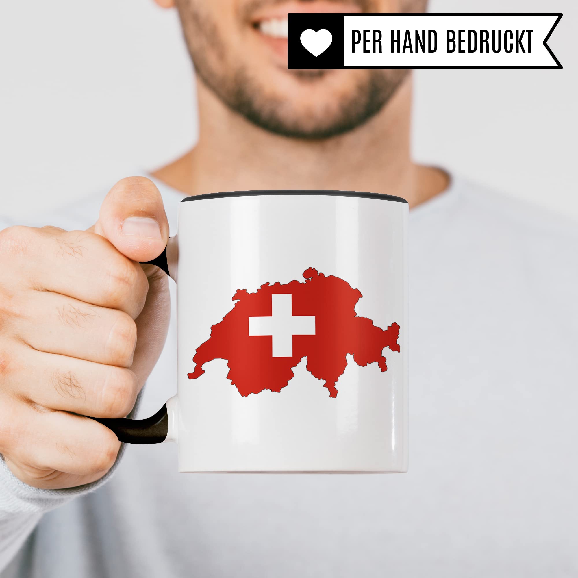 Schweiz Tasse Flagge, Geschenk Schweizerdeutsch Fahne, Kaffeetasse Schweizerdeutsch Schweizerin Schweizer Humor Witz Schweizerisch Becher