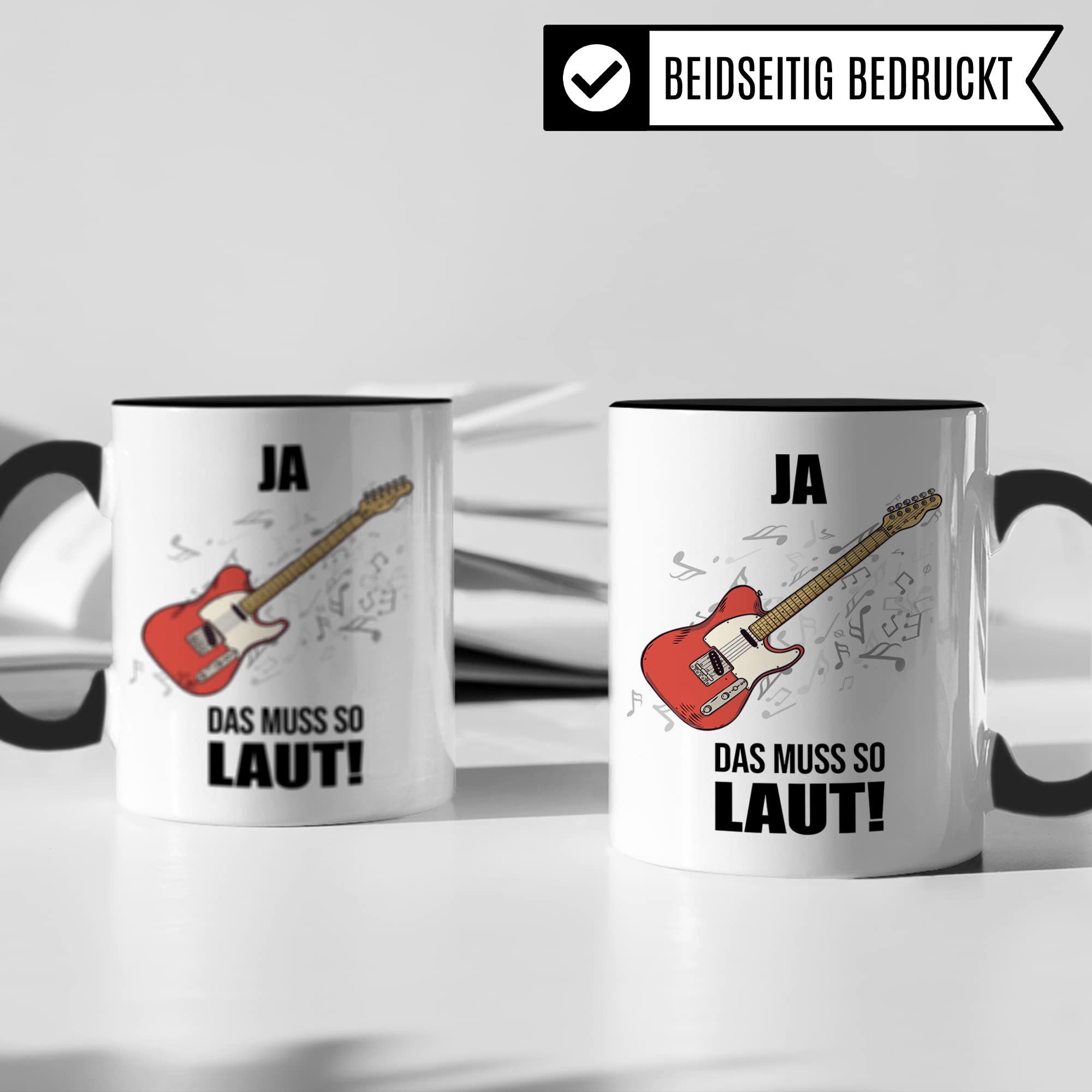 E-Gitarre Tasse, Musik Geschenk für E-Gitarrist E-Gitarristi, Kaffeetasse Musiker E Gitarrenspieler, Instrument Geschenkideen Becher Akustik Klassisch Elektrische Gitarristen Kaffeebecher