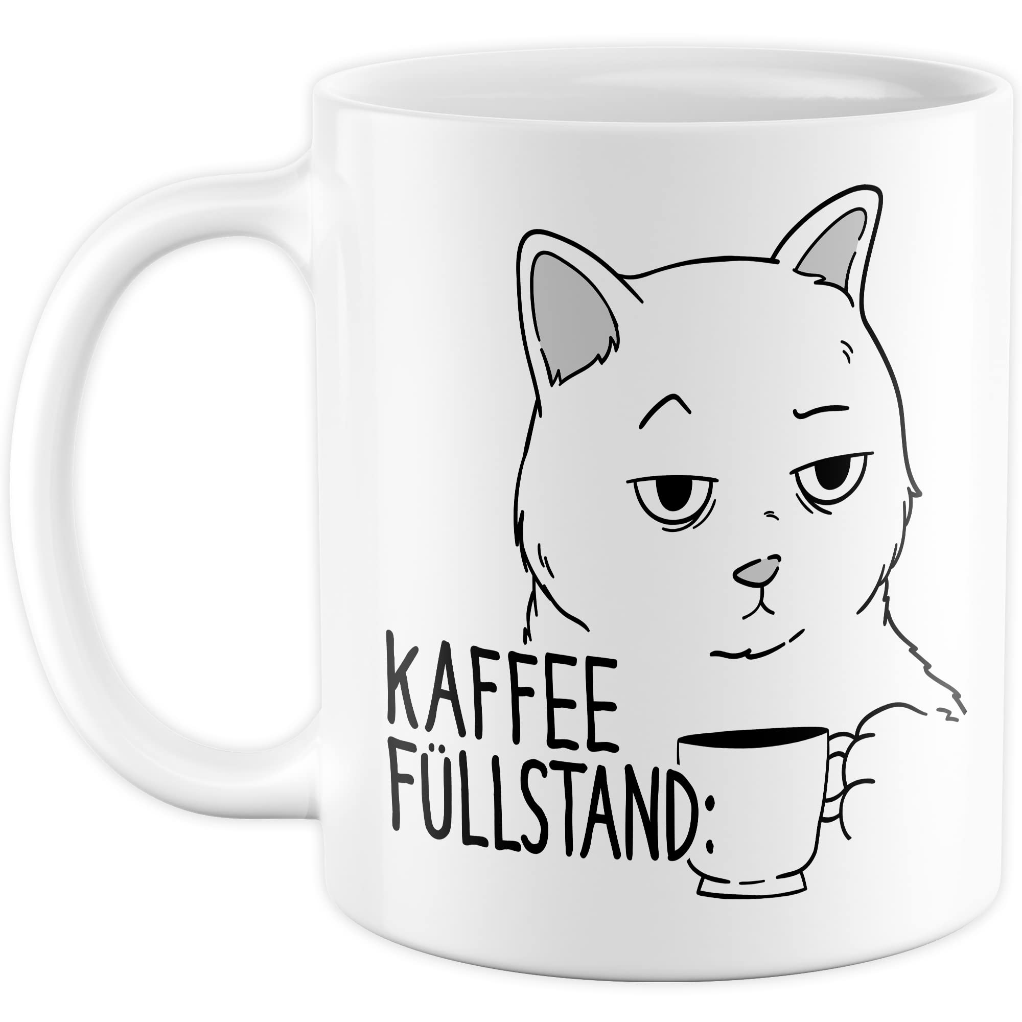 Tasse Kaffee-Füllstand Geschenk, Zu müde zum arbeiten gleich fang ich an Geschenkidee Kaffee-Liebhaber Kaffee-Becher Kaffeetasse Kaffee-Fans Kaffee-Genießer Tasse mit Spruch lustig