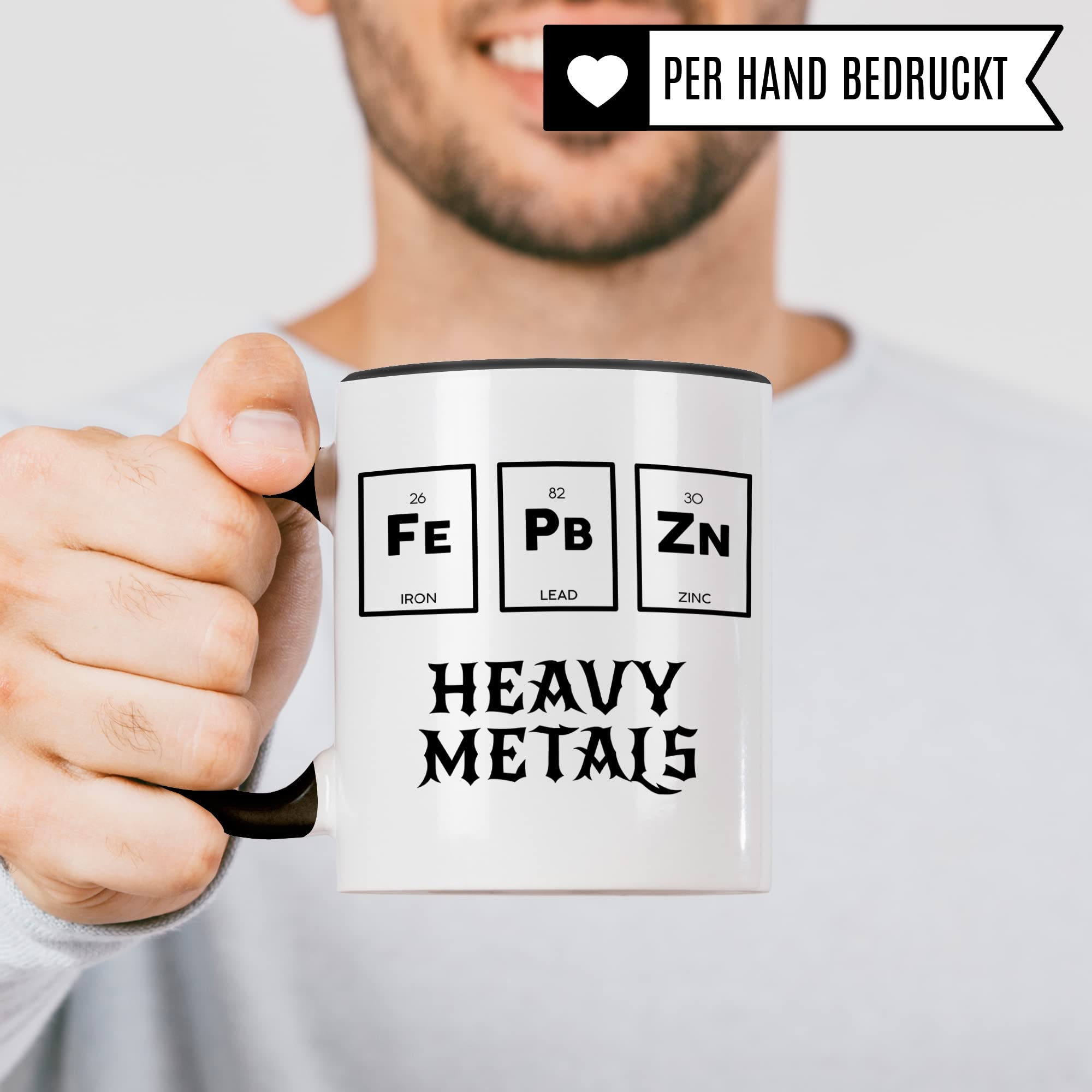 Tasse Chemie lustig Heavy Metals, Chemielaborant Geschenk, Spruch Chemiker Kaffeebecher Chemielehrer Chemielehrerin Geschenkidee, Kaffeetasse Beruf Laborchemiker Teetasse Becher