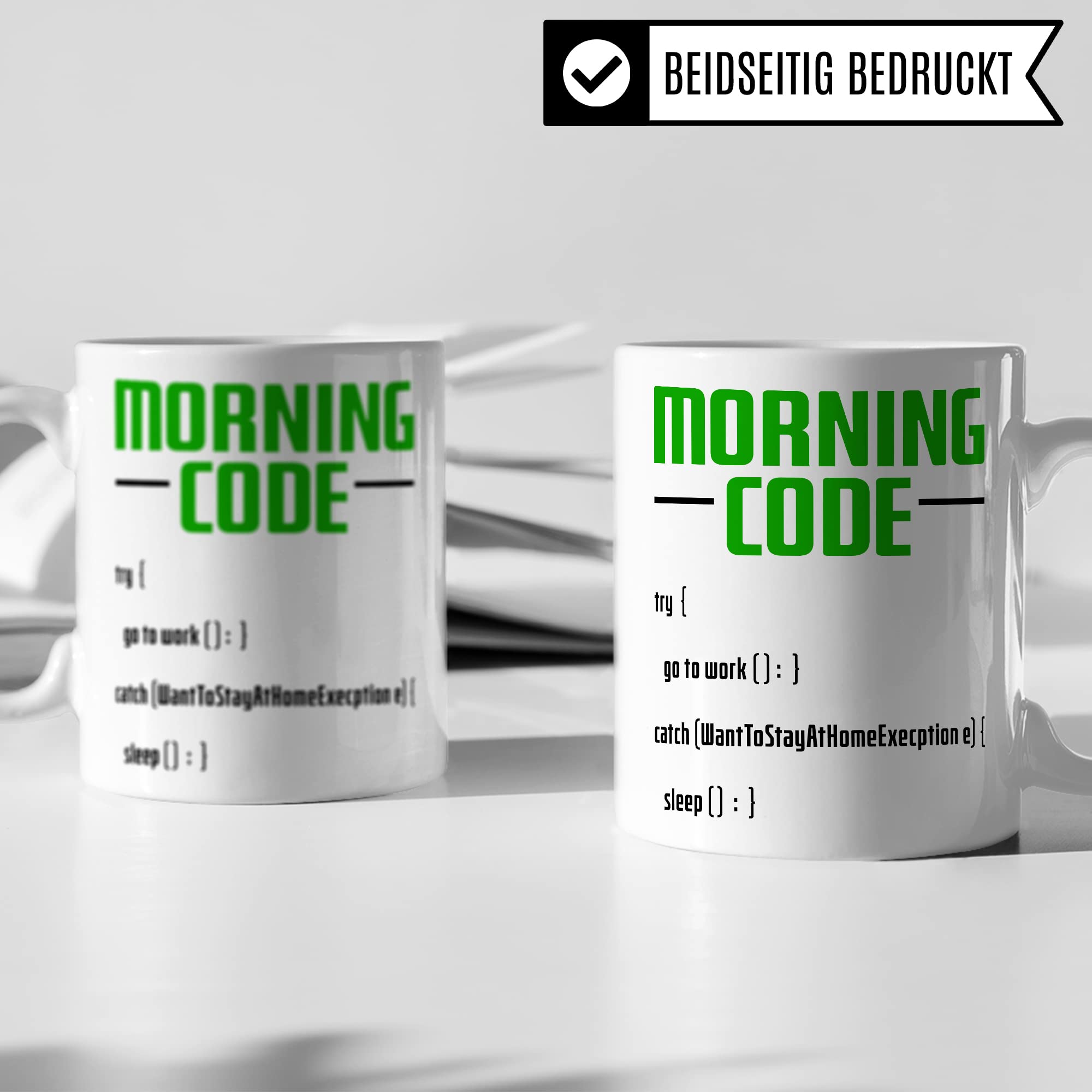 Informatiker Tasse Kaffeetasse Informatik-Student Morning Code Programmieren Kaffee-Becher lustig Geschenk Sarkasmus Geschenkidee Programmierer