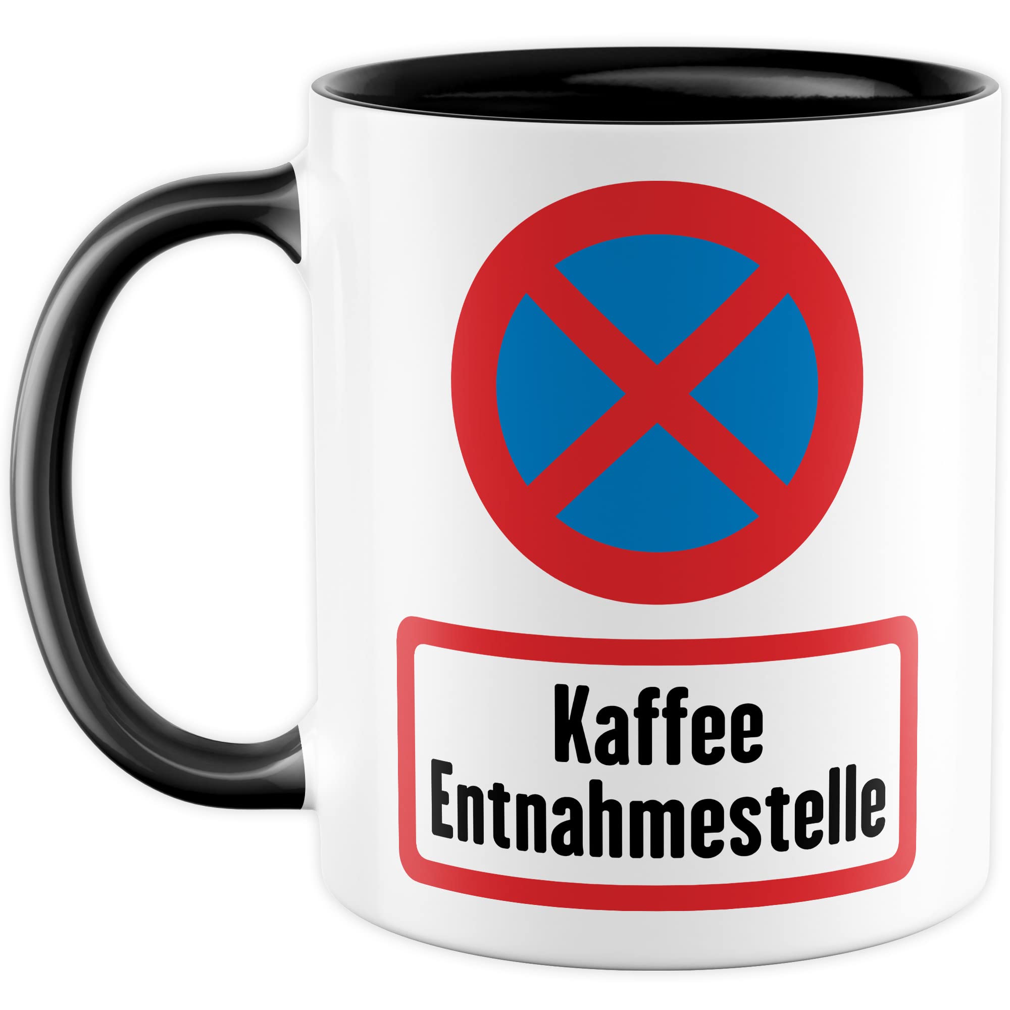 Kaffee Entnahmestelle Tasse Feuerwehr Geschenkidee Kaffeetasse mit lustigen Spruch Geschenk für Feuerwehrmann Kaffeebecher Feuerwehrauto Becher