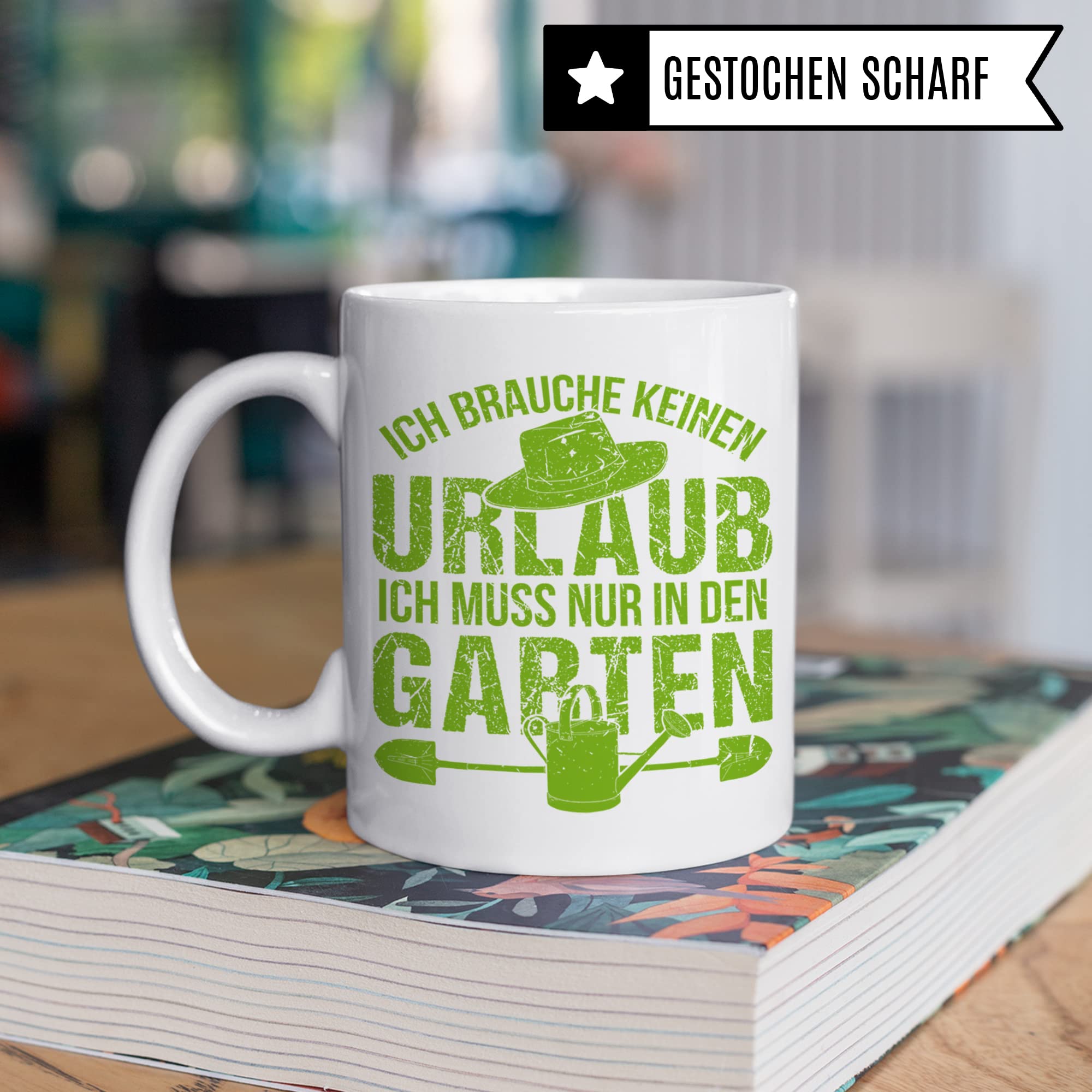 Garten Tasse Geschenk, Gärtner Gärtnerin Geschenkidee, Kaffeebecher mit Spruch lustig Gärtnerei, Kaffeetasse Humor Witz Geschenkidee für Hobbygärtner, Urlaub Teetasse