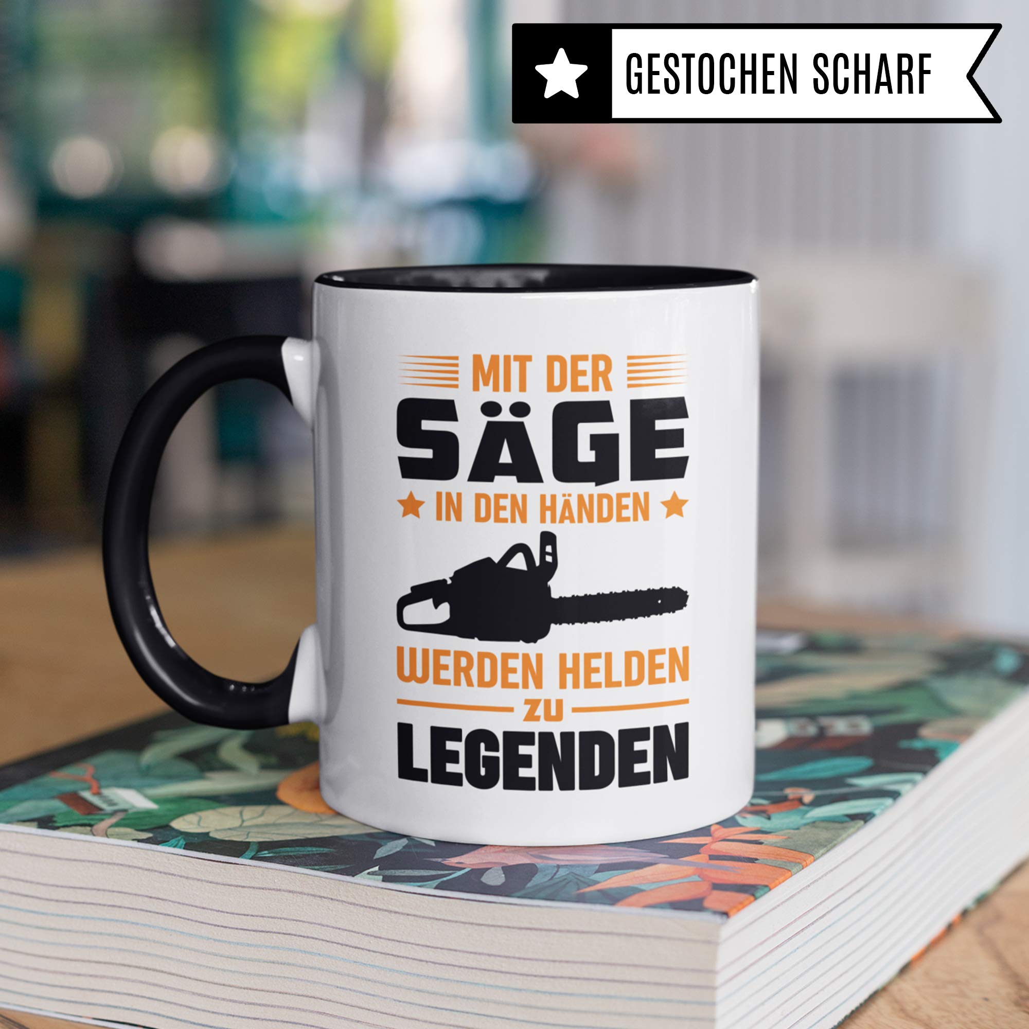 Pagma Druck Holzfäller Tasse, Kettensäge Waldarbeiter Geschenk für Förster Forstwirt Männer Sägen Kaffeebecher, Spruch Wald Holz Becher Geschenkidee, Waldarbeiten Kaffeetasse lustig