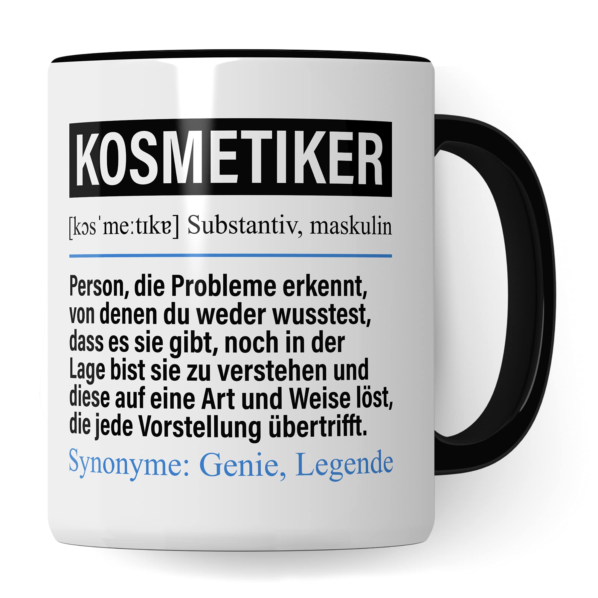 Kosmetiker Tasse lustig, Kosmetiker Geschenk Beruf, Spruch Kosmetik Geschenkidee, Kaffeetasse Beruf Stylist Kaffeebecher Teetasse Becher