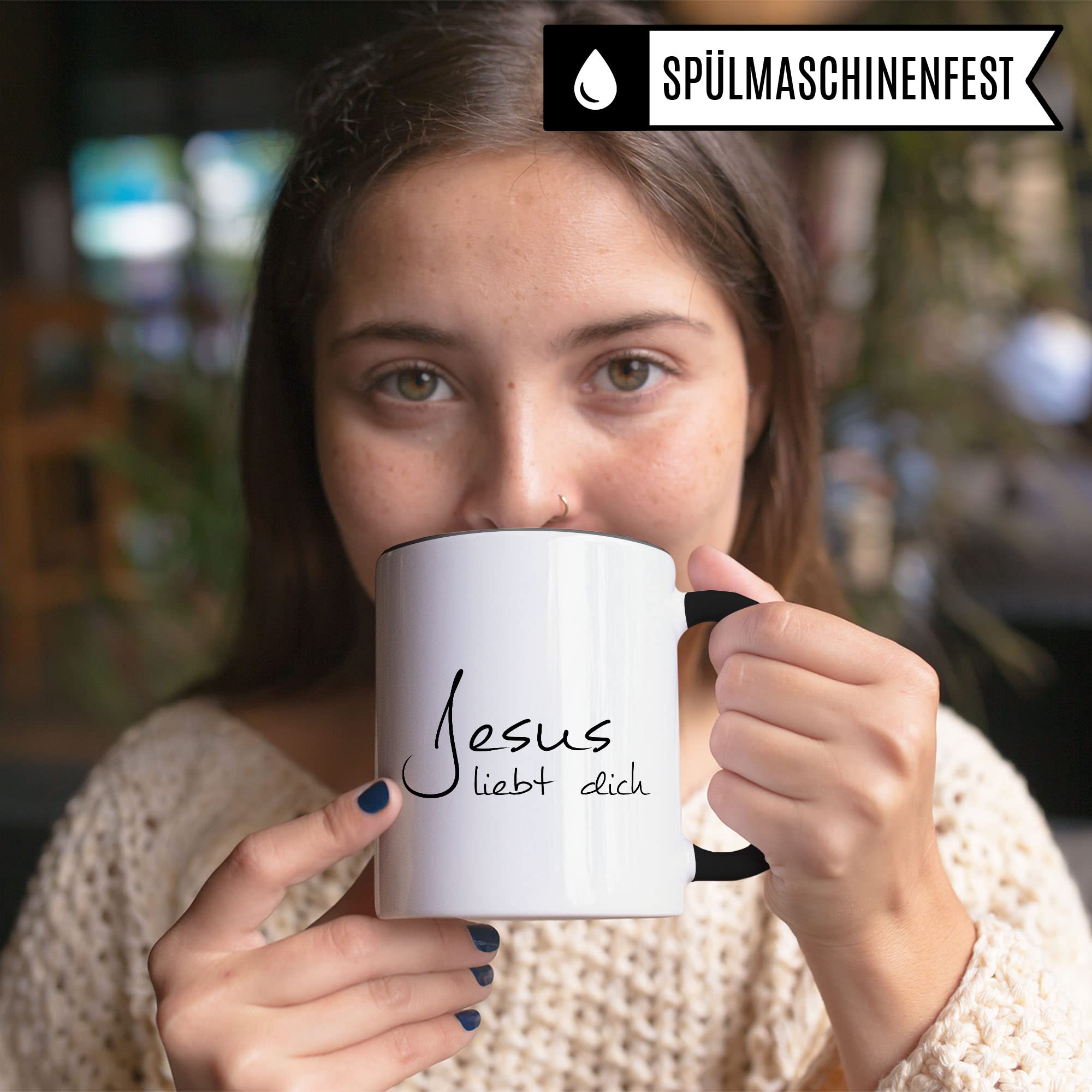 Jesus Christus Tasse Geschenkidee Kaffeetasse Geschenk für Christen Kaffeebecher Religion Becher