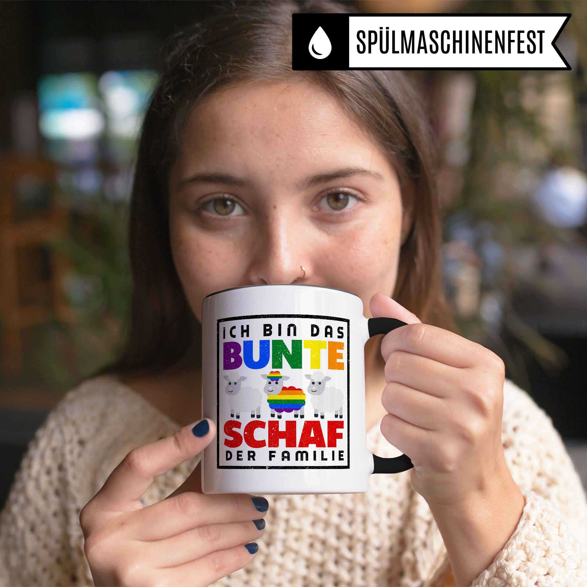 LGBTQ+ Tasse Geschenkidee Kaffeetasse Geschenk für Schwul Lesibisch Bisexuel Trans Kaffeebecher Lgbt Becher