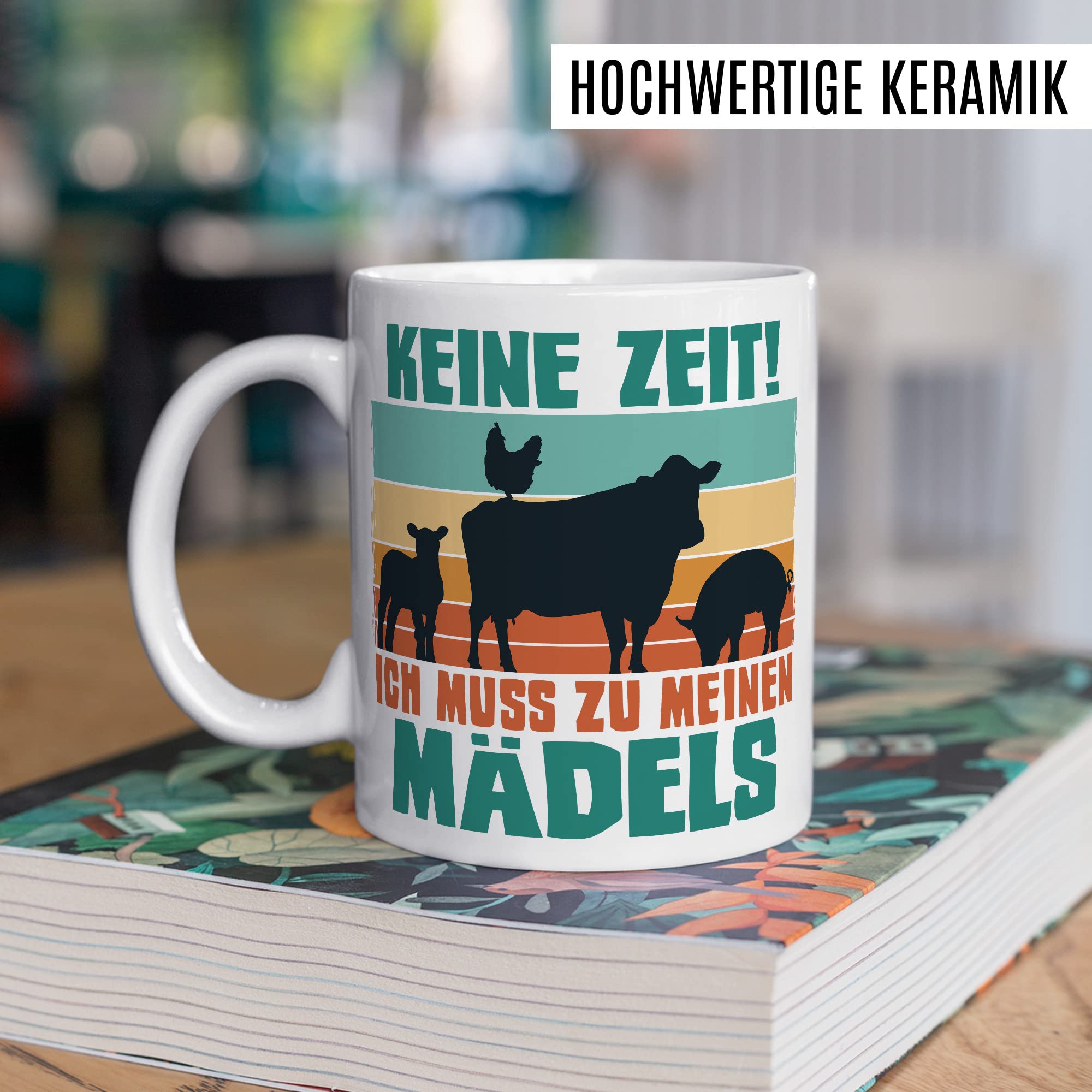 Kühe Tasse mit Spruch lustig Kuh Kaffeetasse Mädels Bäuerin Kaffee-Becher Rinder Kuhstall Tasse Witz Tasse Humor Bauernfrau Bauernhof Tierhalter Tiere Landwirtschaft Landwirtin