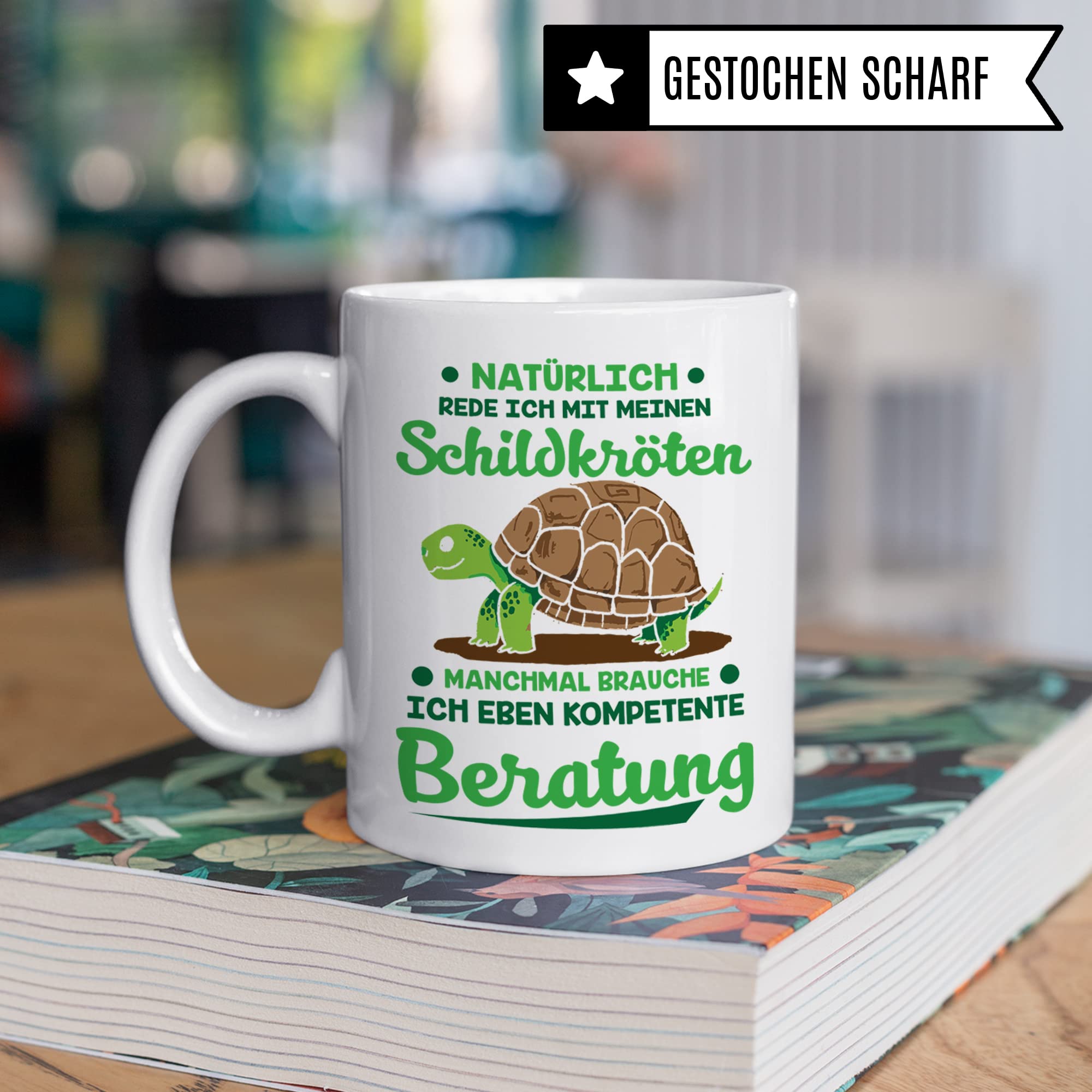 Schildkröten Tasse Geschenkidee, Kaffeebecher mit Spruch lustig, Kaffeetasse Humor Witz Geschenk für Schildkrötenbesitzer, Schildkröte Becher