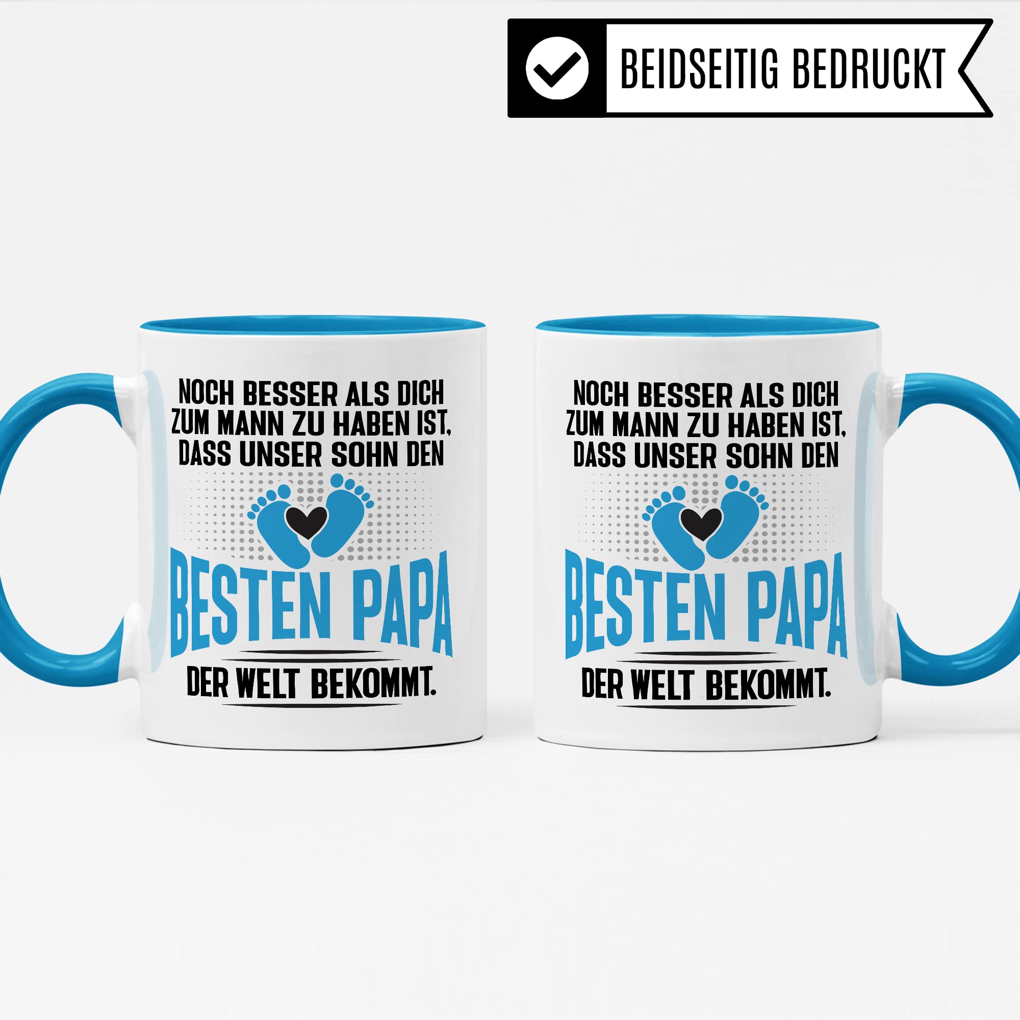 Tasse Papa Geschenk - werdender Papa Schwangerschaft - Noch besser als dich zum Mann zu haben ist, dass unser Sohn den besten Papa der Welt bekommt - Ehemann werdender Vater Kaffee-Becher