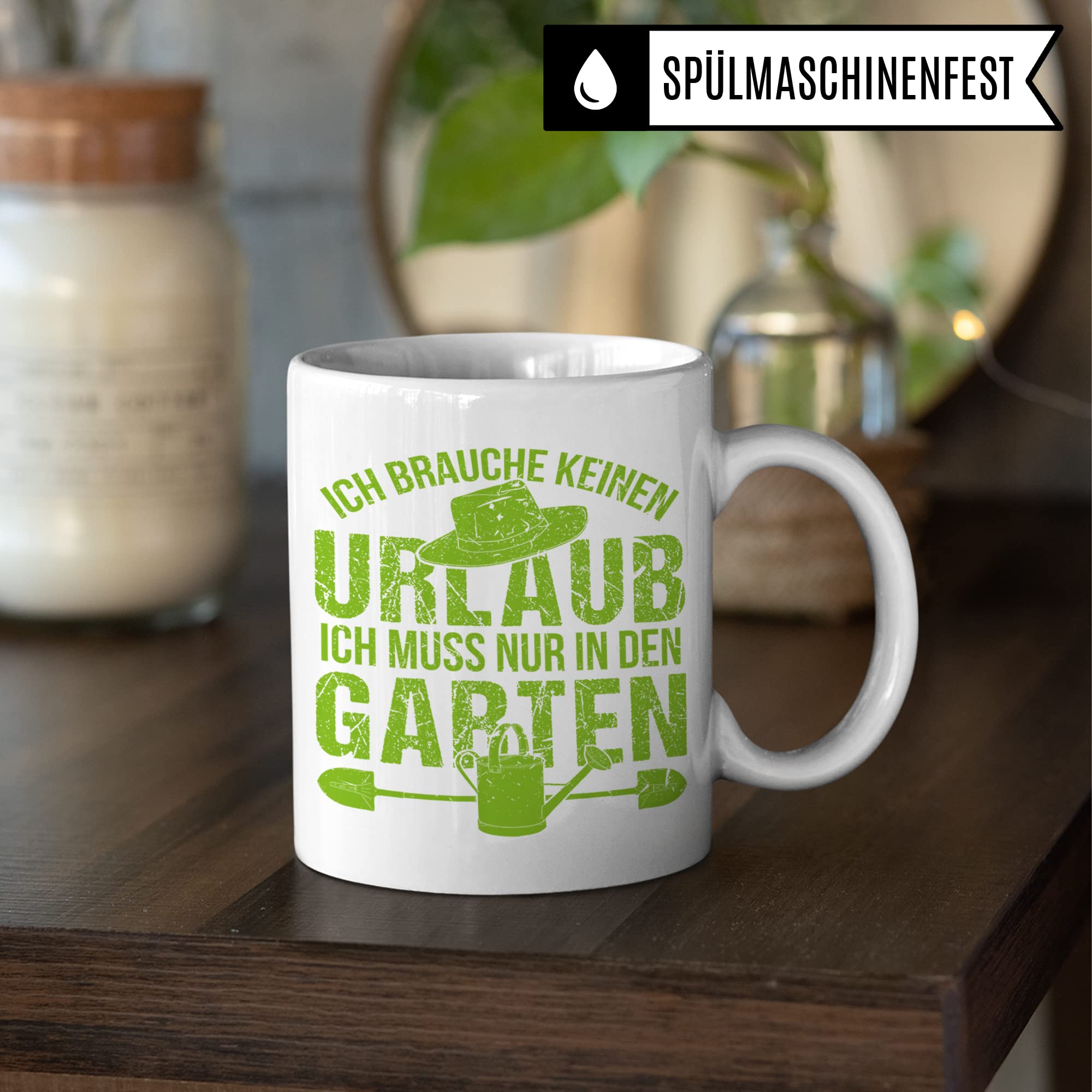 Garten Tasse Geschenk, Gärtner Gärtnerin Geschenkidee, Kaffeebecher mit Spruch lustig Gärtnerei, Kaffeetasse Humor Witz Geschenkidee für Hobbygärtner, Urlaub Teetasse