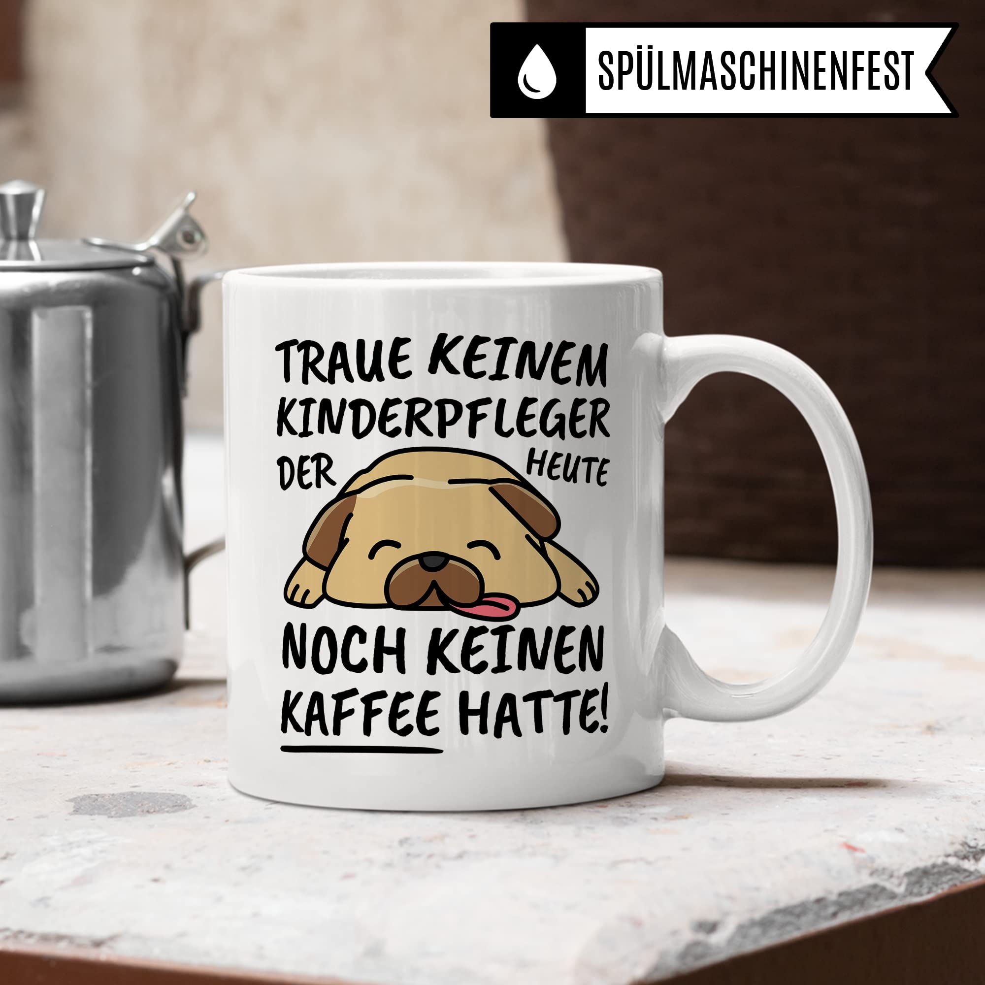 Tasse Kinderpfleger lustig Kinderpfleger Geschenk Beruf Spruch Kaffeebecher Kinderpfleger Geschenkidee Erzieher Babysitter Kaffee-Tasse Teetasse Becher