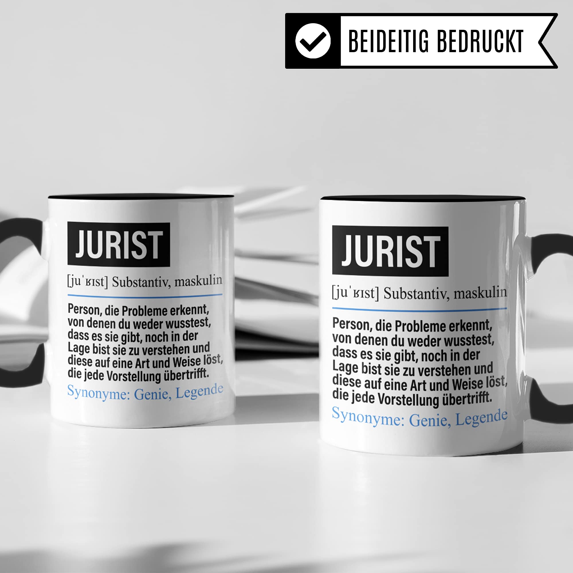 Jurist Tasse lustig, Jurist Beruf Geschenk, Spruch Jura Geschenkidee, Kaffeetasse Beruf Studium Uni Juristen Kaffeebecher Teetasse Becher