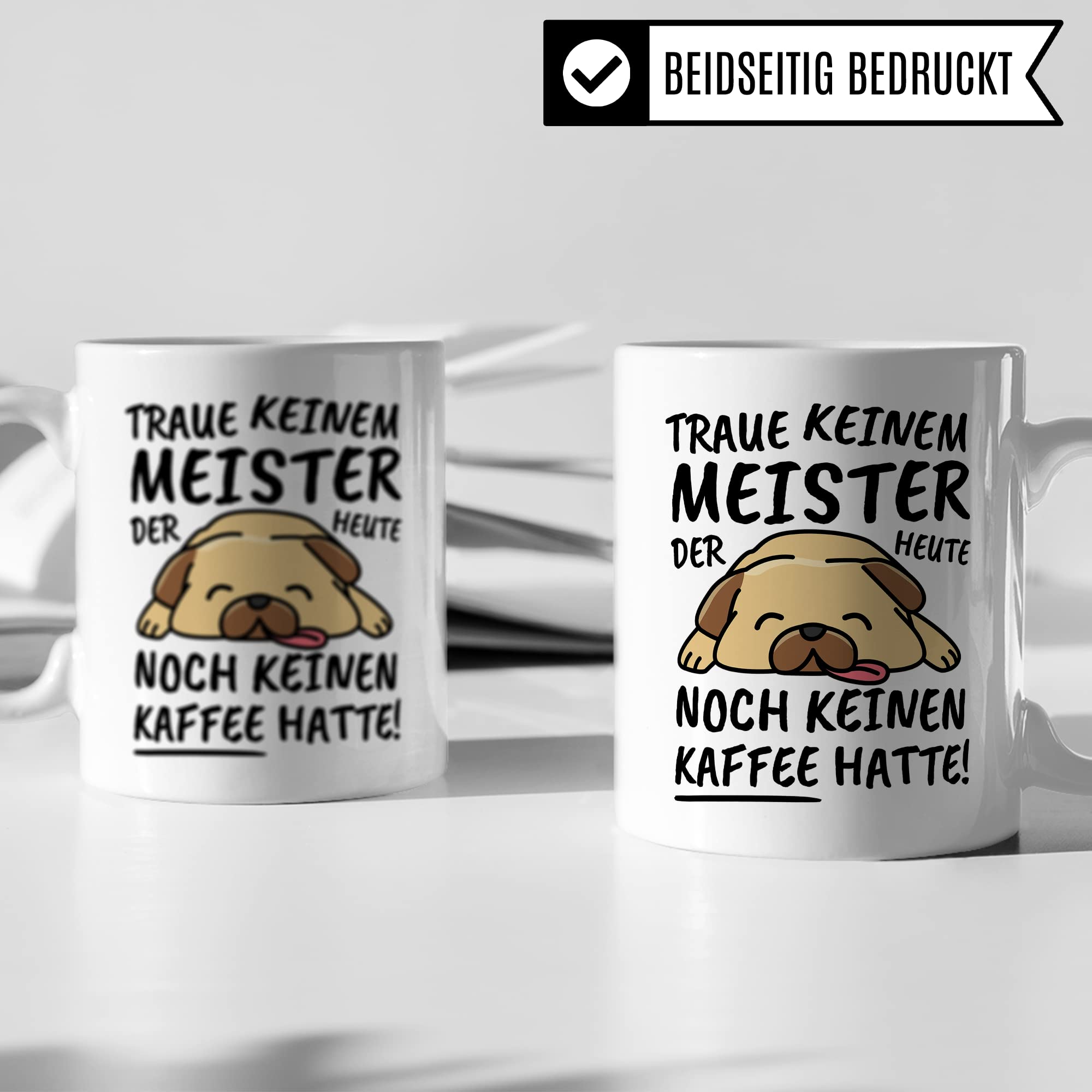 Tasse Meister lustig Meister Geschenk Beruf Spruch Kaffeebecher Meister Geschenkidee Experte Handwerksmeister Fachkraft Spezialist Schreinermeister Kaffee-Tasse Teetasse Becher