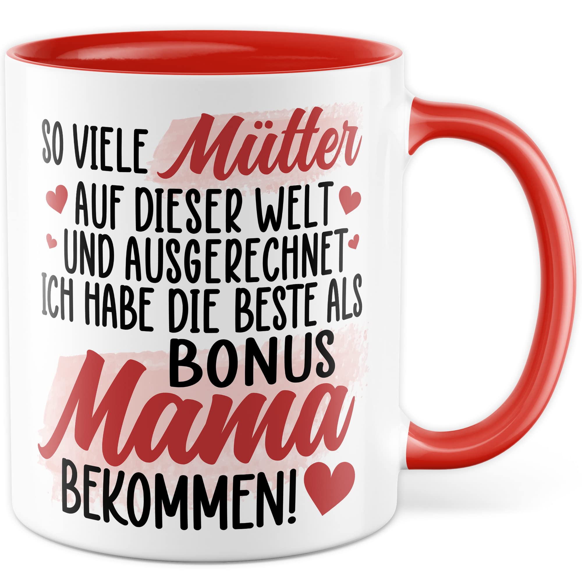 Bonuspapa Tasse Stiefpapa Geschenkidee Stiefkind Kaffeetasse Vater Geschenk für Stiefvater Kaffeebecher Familien Becher