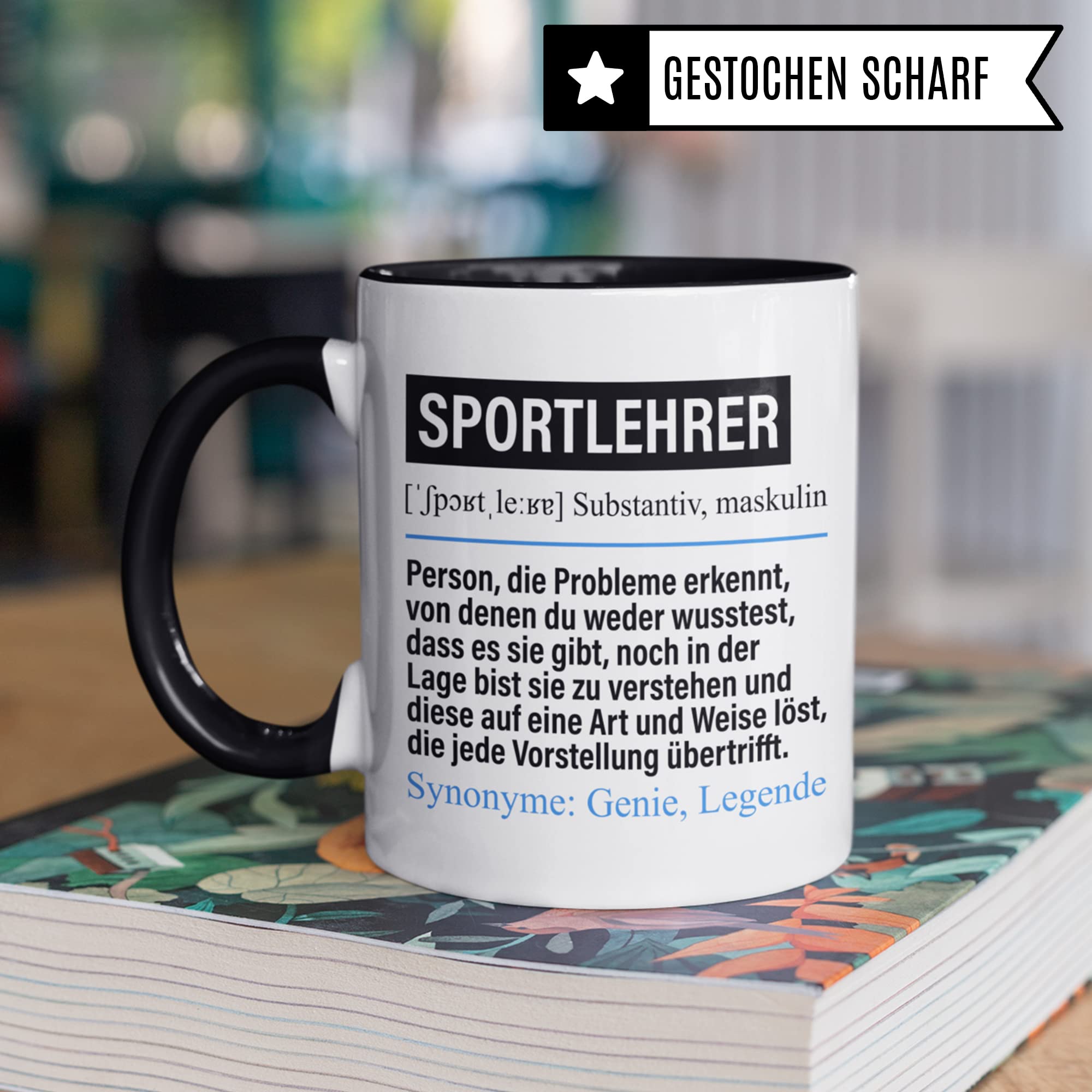 Tasse Sportlehrer lustig, Sportlehrer Geschenk Beruf, Spruch Kaffeebecher Sport-Lehrer Geschenkidee, Beruf Sport Lehramt Kaffee-Tasse Teetasse Becher