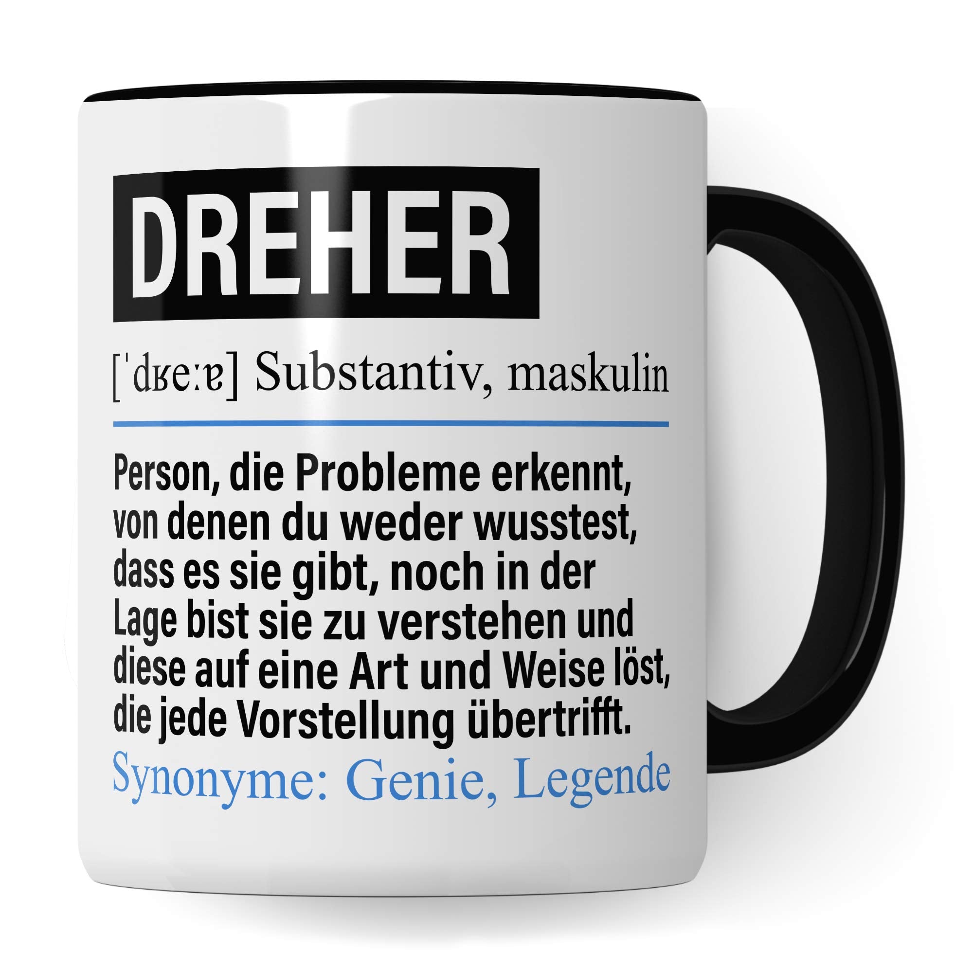 Pagma Druck Tasse Dreher lustig, Beruf Dreher Geschenk, Spruch Ausbildung Feinmechaniker Kaffeebecher Geschenkidee, Kaffeetasse Dreher Zerspanung Teetasse Zerspaner Becher