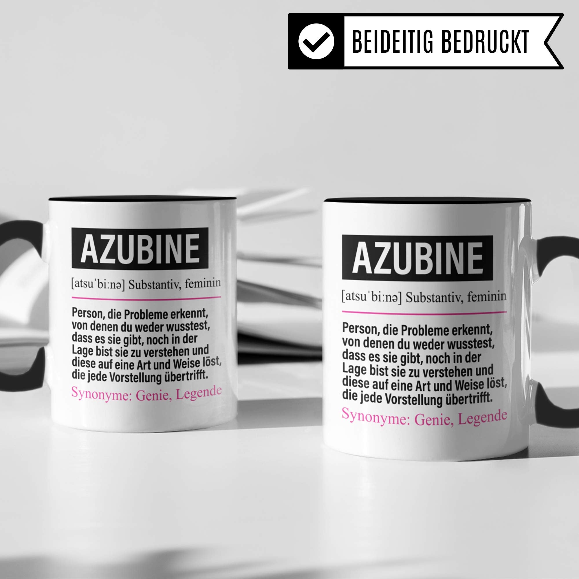 Pagma Druck Tasse Azubine lustig, Azubi Geschenk, Spruch Auszubildende Geschenkidee, Kaffeetasse Ausbildung Lehre Beruf Lehrling Frauen Kaffeebecher Teetasse Azubis Becher