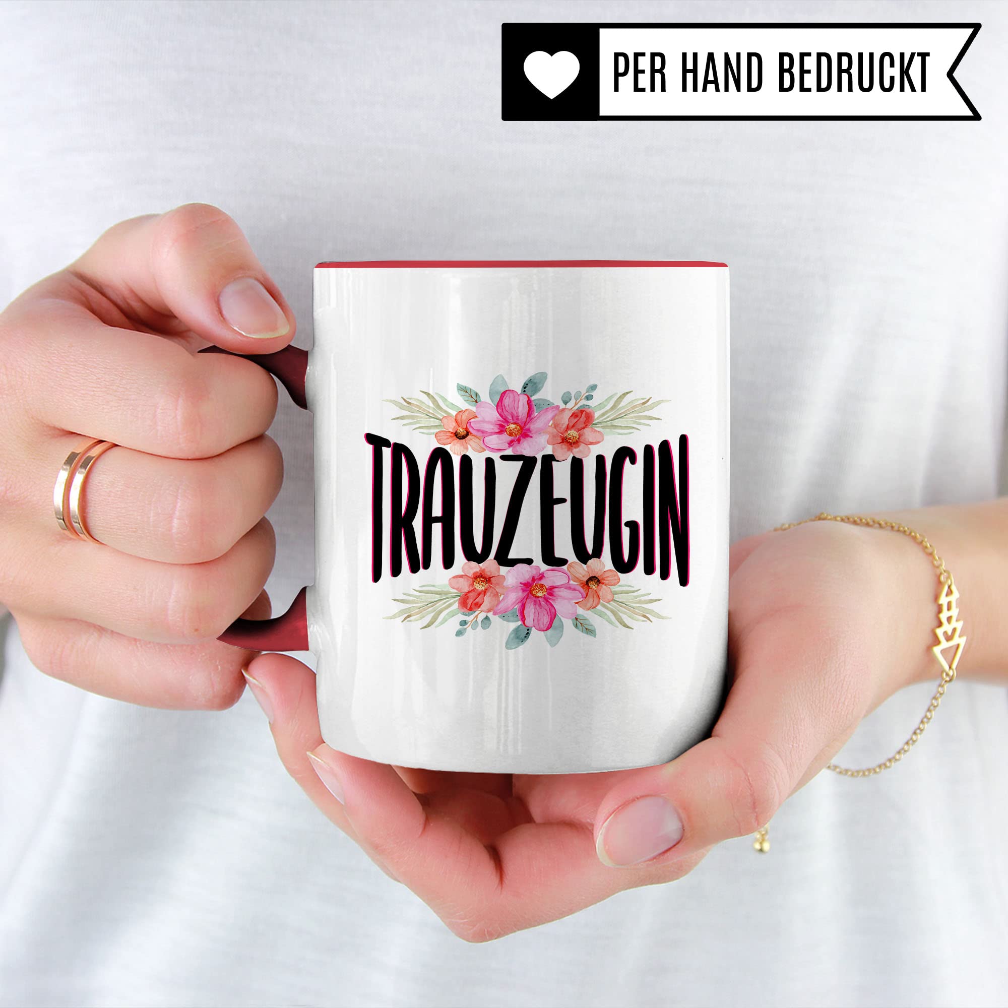 Trauzeugin fragen Tasse Geschenk Trauzeugin süßes Trauzeugin-Motiv schöne Geschenkidee Kaffeetasse Teebecher Hochzeit