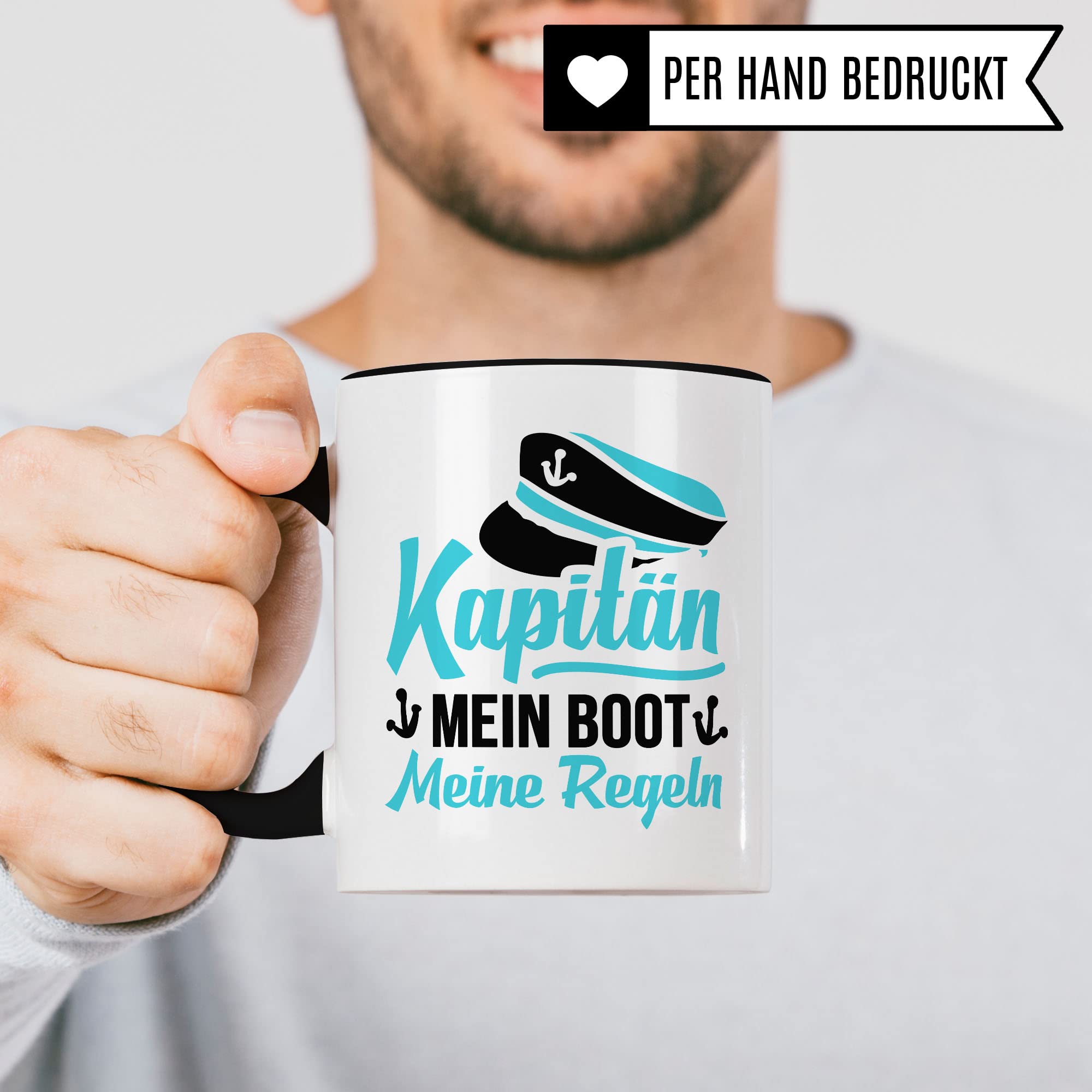 Kapitän Tasse Geschenkidee Kaffeetasse Humor Witz Geschenk für Captain Kaffeebecher Schiffsführer Becher