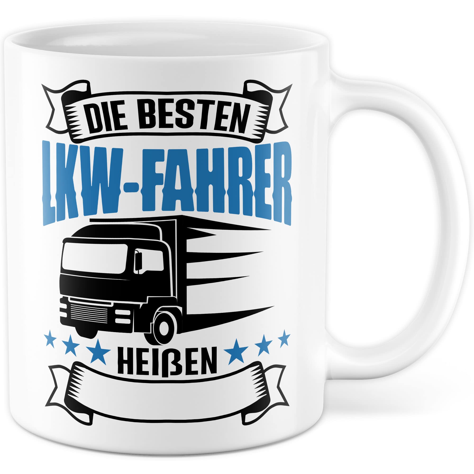 LKW Tasse personalisierbar Lkw Fahrer Kaffeetasse anpassbar Kaffee-Becher mit Wunsch Name lustig Geschenkidee persönlich Fernfahrer Geschenk Lastwagen Spediteur Custom Tasse mit Spruch