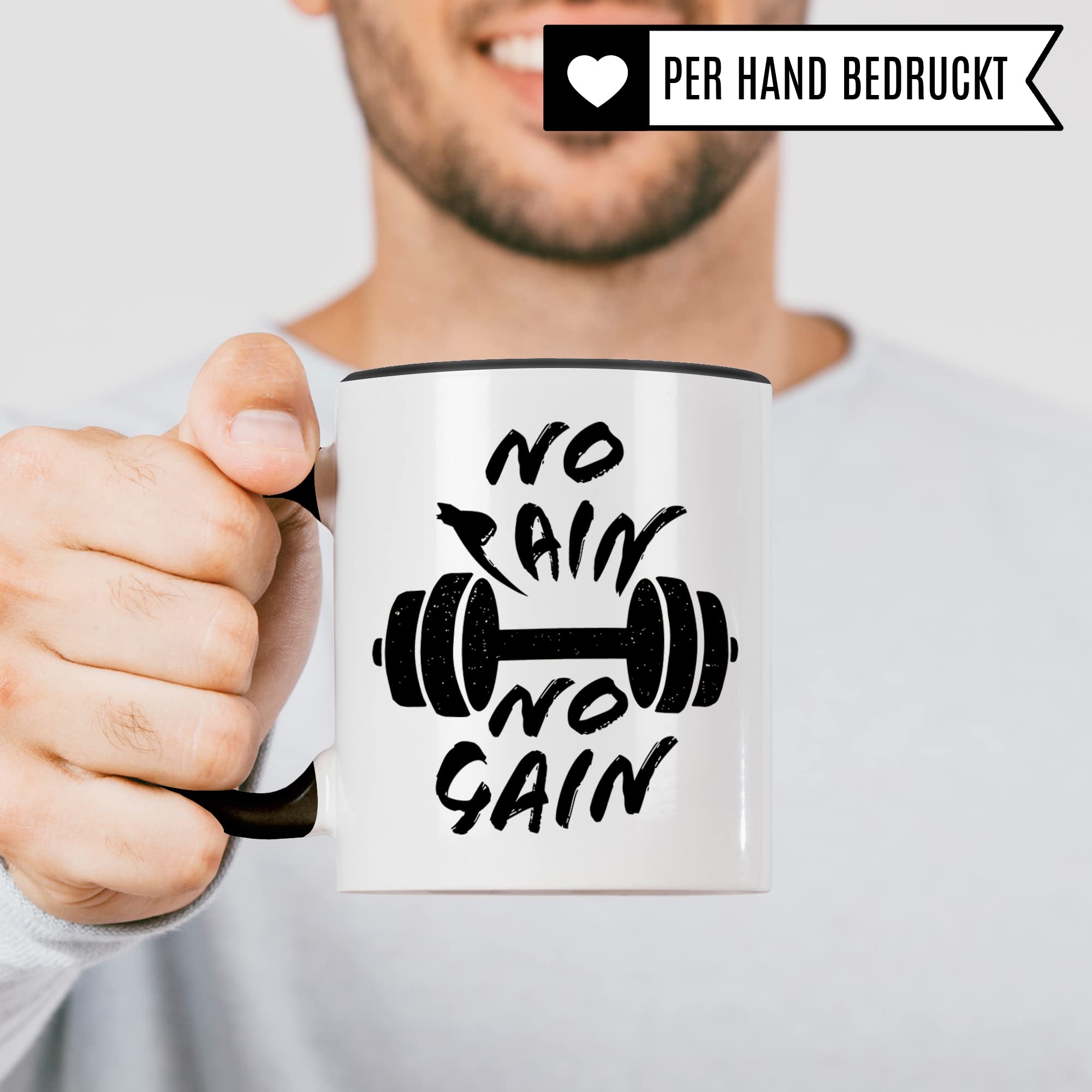 Gym Tasse, Workout Geschenk Bodybuilder Tasse mit lustigem Spruch Kaffeebecher Bodybuilding Kaffeetasse Training Krafttraining Geschenkidee für Gym Trainer Sport Becher