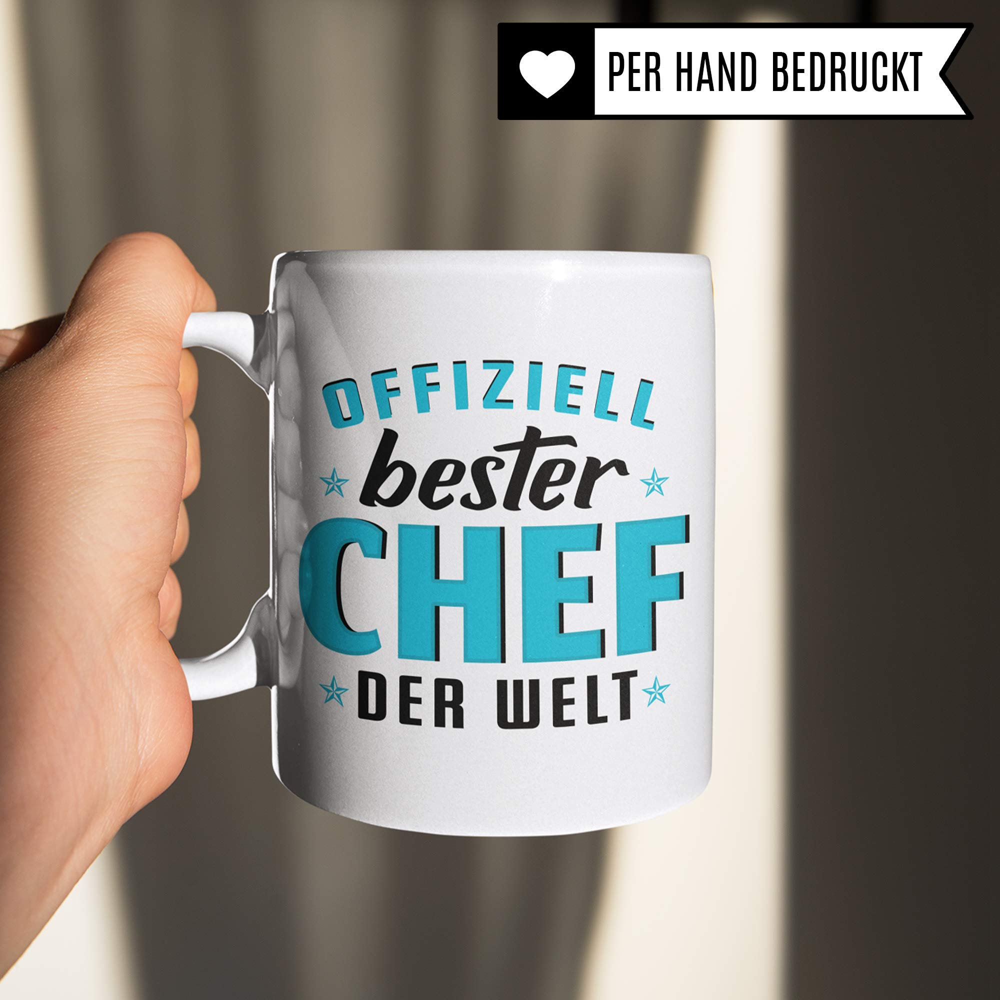 Pagma Druck Tasse Chef, Geschenke für Chef, Boss Becher Kaffeetasse Bester Chef der Welt Geschenkidee Vorgesetzter Personalchef, Geburtstag Abschied Teetasse