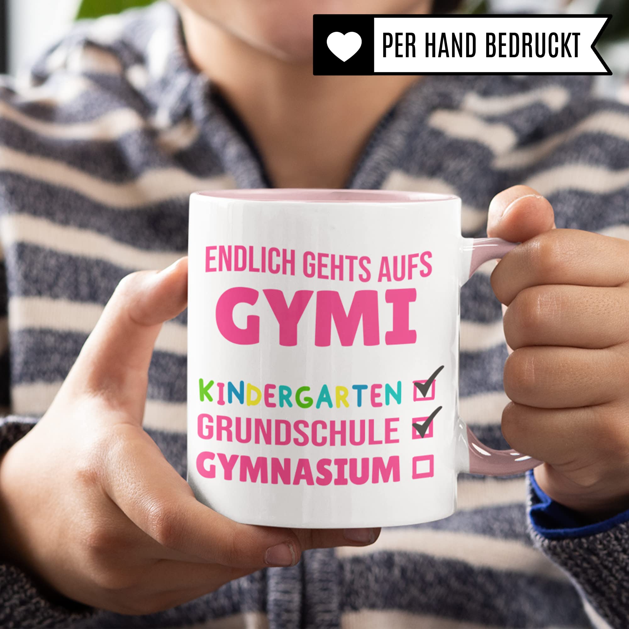 Tasse 5. Klasse Gymnasium - Geschenk Schulwechsel Grundschule Gymnasium Übergang - Geschenkidee Übertritt Gymnasiast Jungen - Kakaobecher Schule Schüler Gymi Becher