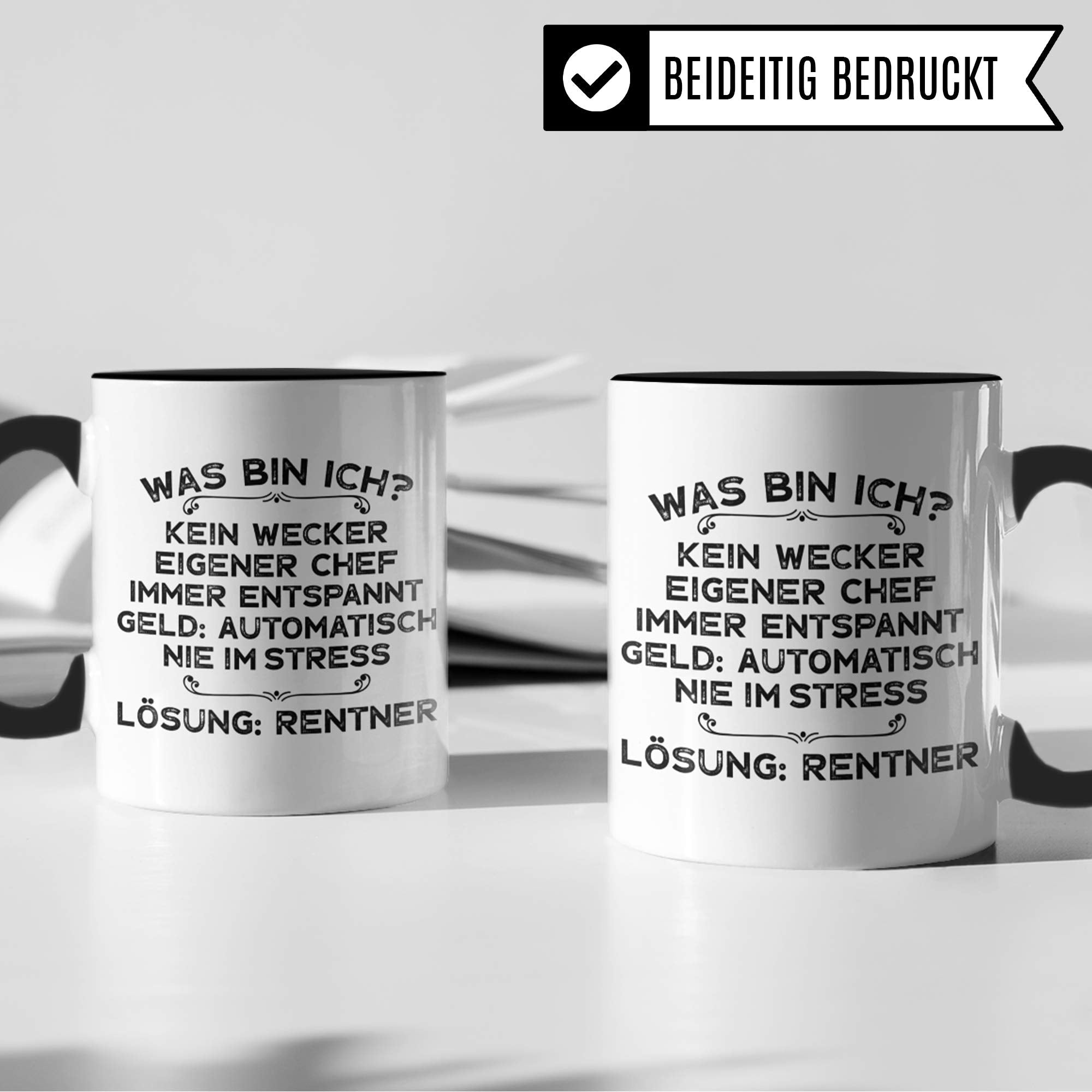 Pagma Druck Rentner Tasse, Renteneintritt Geschenk Kaffeetasse, Kaffeebecher Rentenbeginn Ruhestand Pension Rentnerin Spruch, Geschenke für die Rente Becher Mann & Frau