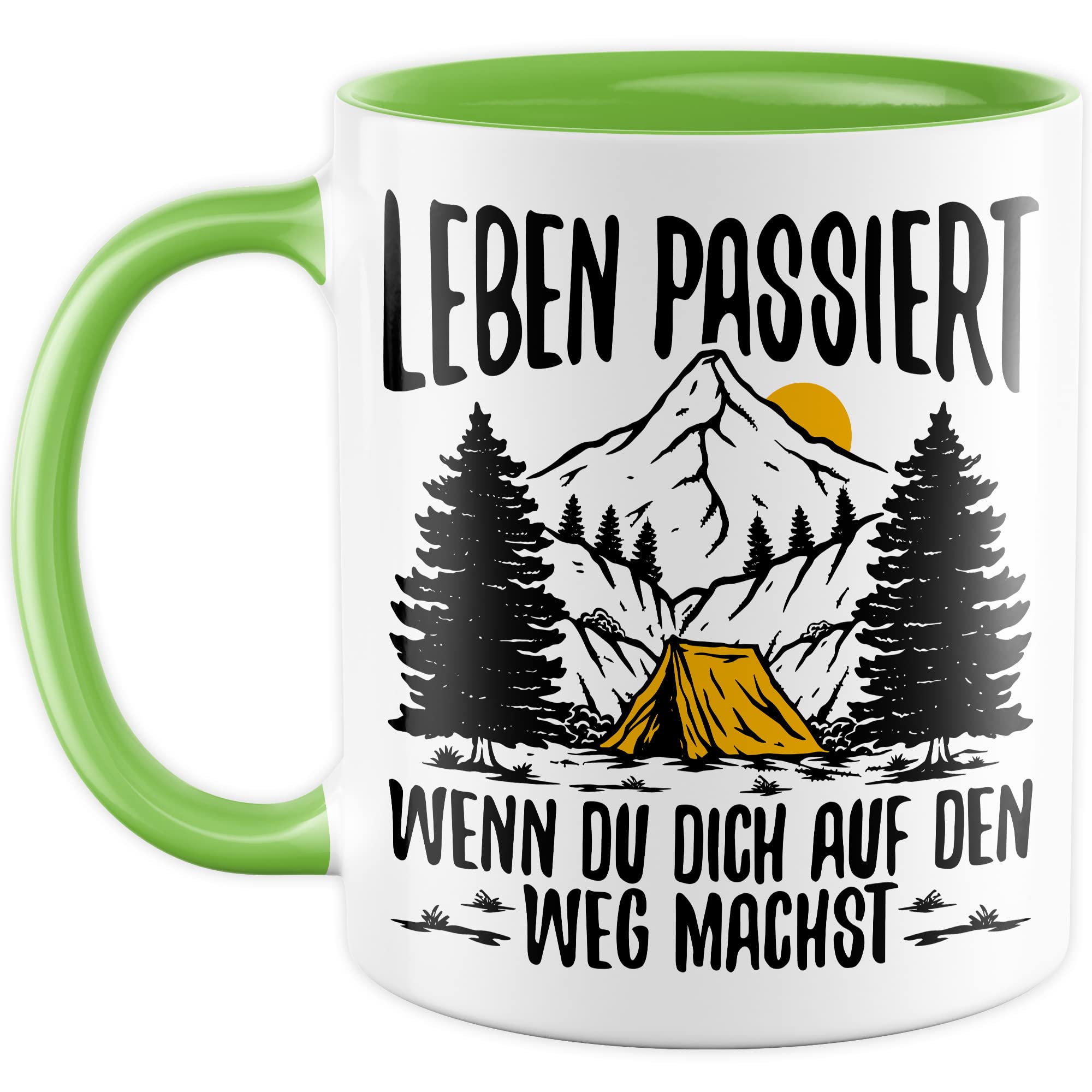 Reisen Tasse Wohnmobil Becher Roadtrip Kaffeetasse Camping Geschenk Urlaub Camper Kaffee-Becher Geschenkidee Outdoorfans Bagpacking Zelt Zelten Abenteuer Outdoor Spruch Weltreise