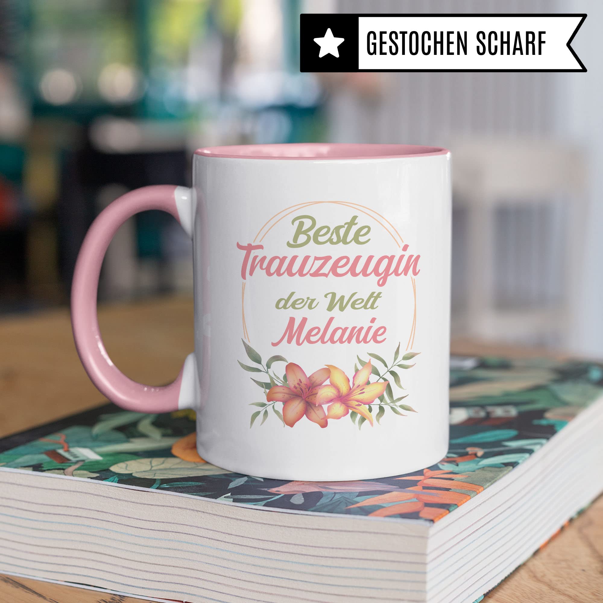 Trauzeugin Tasse personalisiert, Trauzeugin fragen Beste Trauzeugin der Welt Geschenk Trauzeugin personalisierbar Hochzeit Kaffee-Becher