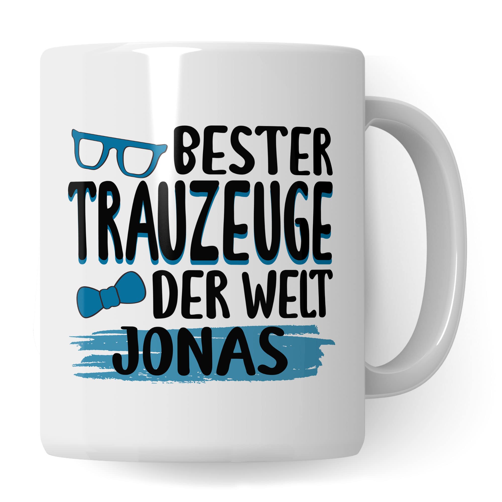 Trauzeuge personalisierbare Tasse, Trauzeuge fragen, Bester Trauzeuge der Welt - NAME, Geschenk Trauzeuge personalisierbar süßes Motiv schöne Geschenkidee Kaffetasse Teebecher Hochzeit