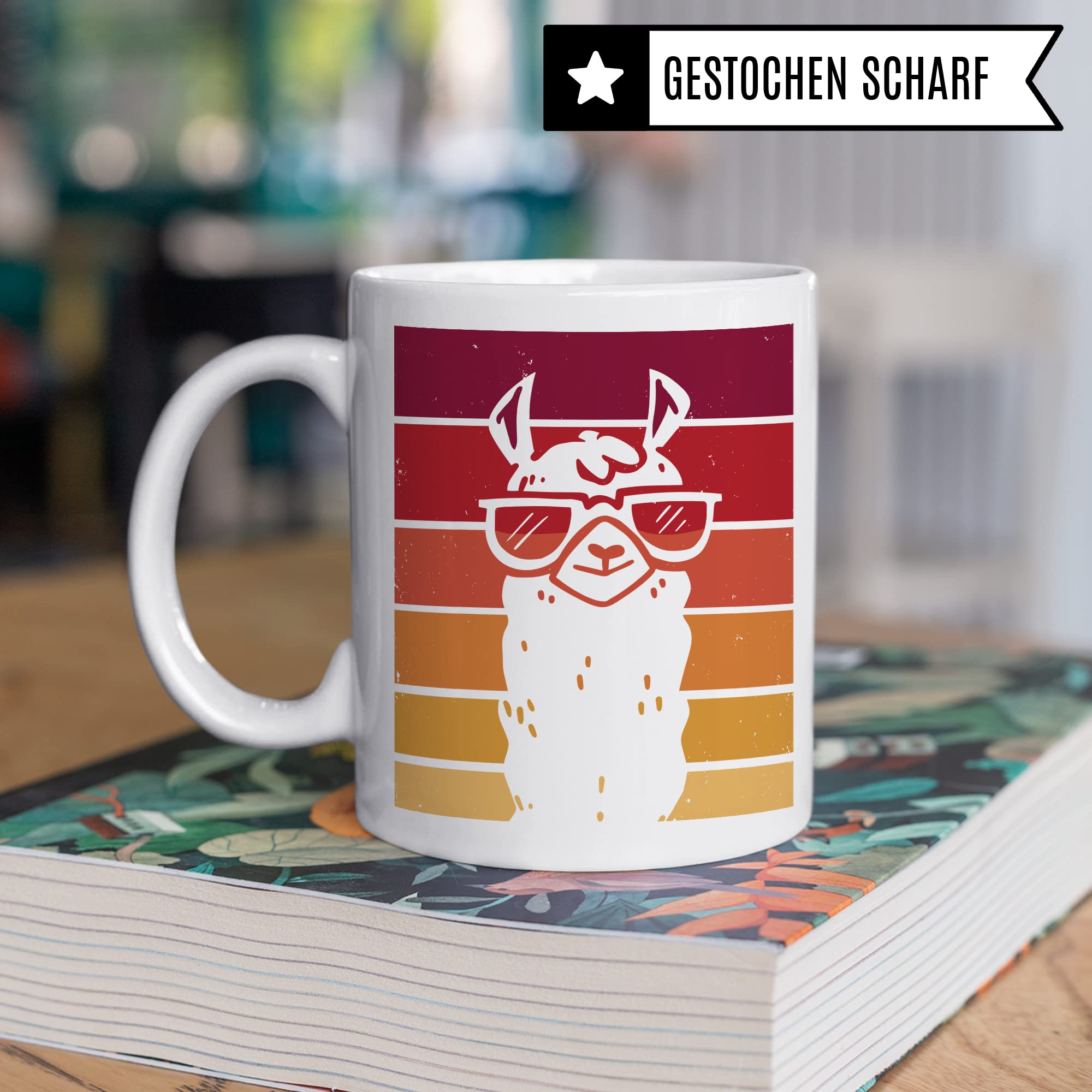 Tasse Alpaka-Motiv, Geschenk Alpakaliebhaber, süße Alpaka-Tasse Motiv, Geschenkidee Kollegen Kollegin Freund Freundin lustige Büro-Tasse Büro Homeoffice