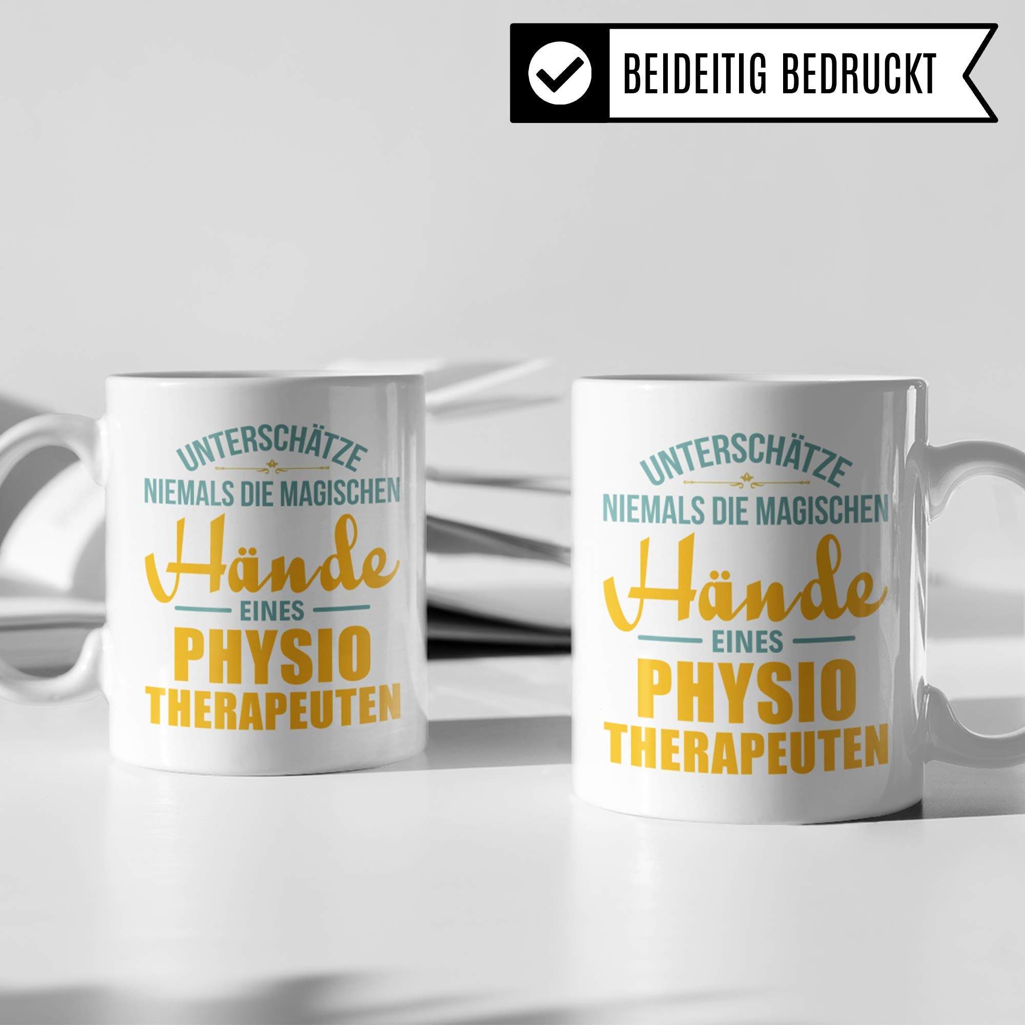 Pagma Druck Tasse Physiotherapie, Physiotherapeuten Geschenke Becher, Kaffeetasse Physiotherapeut Geschenkidee Spruch, Kaffeebecher Krankengymnastik Physio Motiv Humor